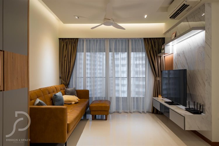 Contemporary, Modern Design - Living Room - HDB 3 Room - Design by Design 4 Space Pte Ltd