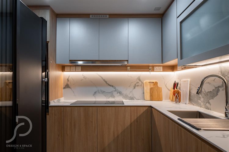 Contemporary, Modern Design - Kitchen - HDB 3 Room - Design by Design 4 Space Pte Ltd