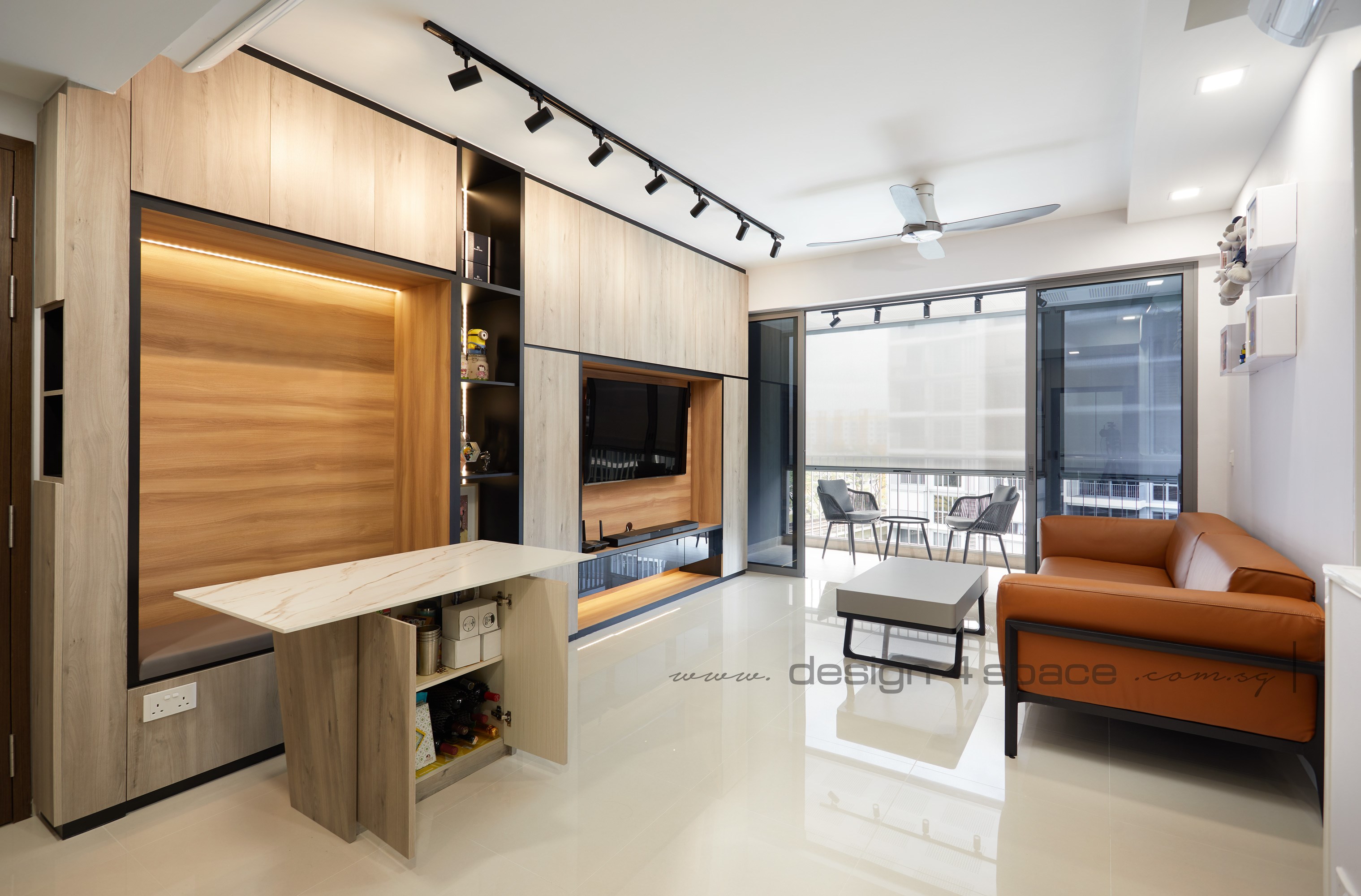 Contemporary Design - Living Room - Condominium - Design by Design 4 Space Pte Ltd