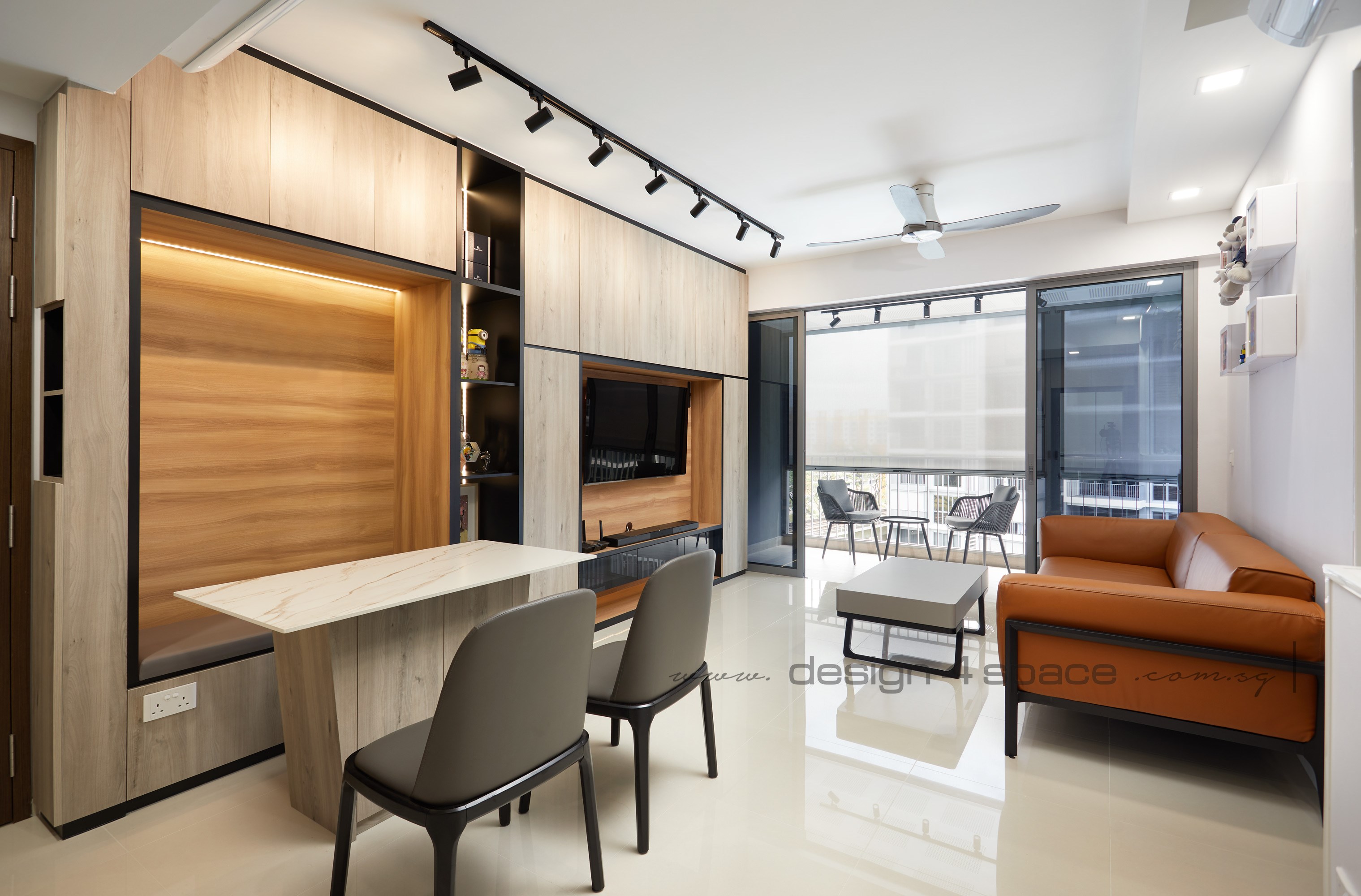 Contemporary Design - Living Room - Condominium - Design by Design 4 Space Pte Ltd