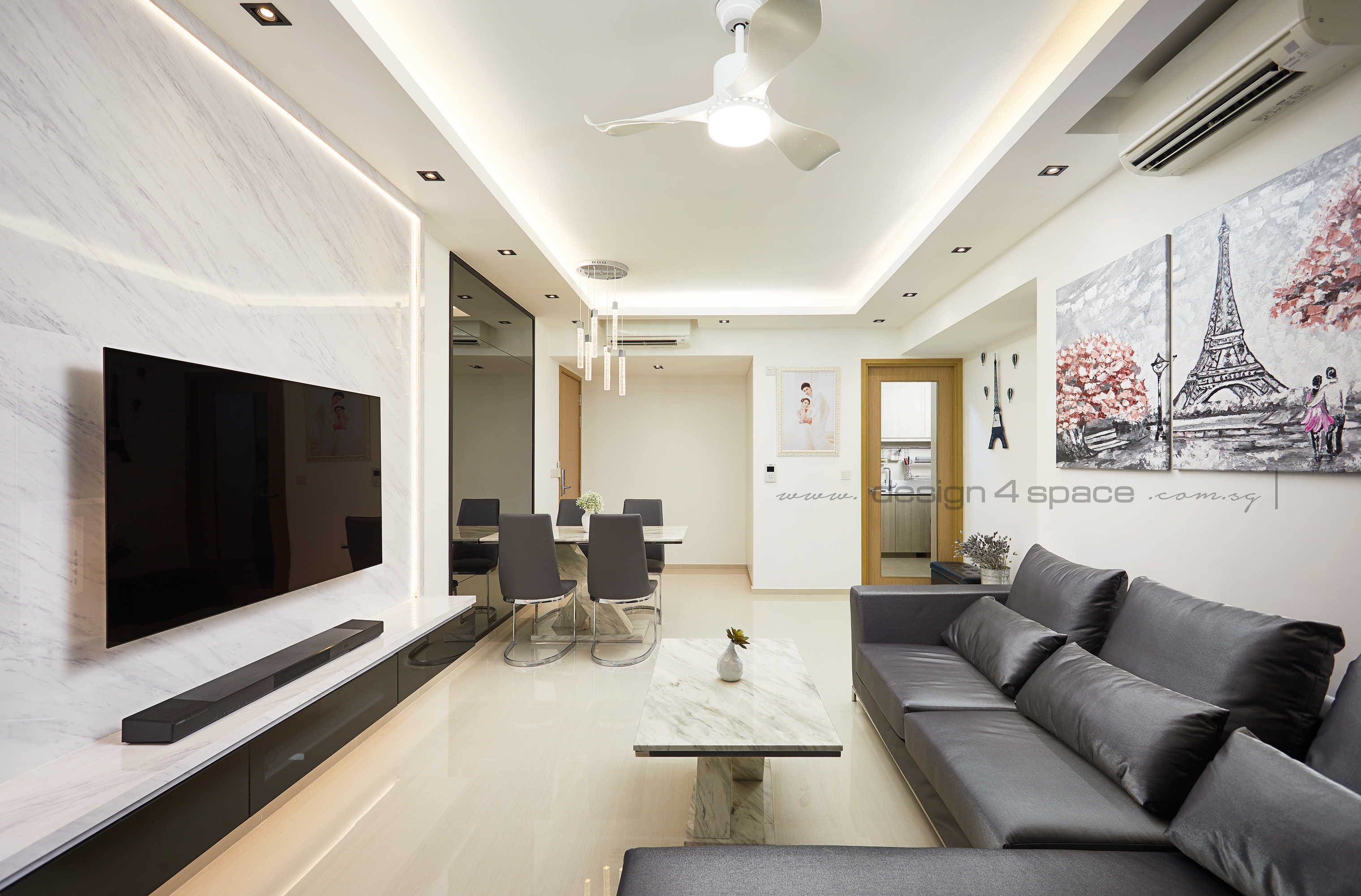 Modern Design - Living Room - Condominium - Design by Design 4 Space Pte Ltd