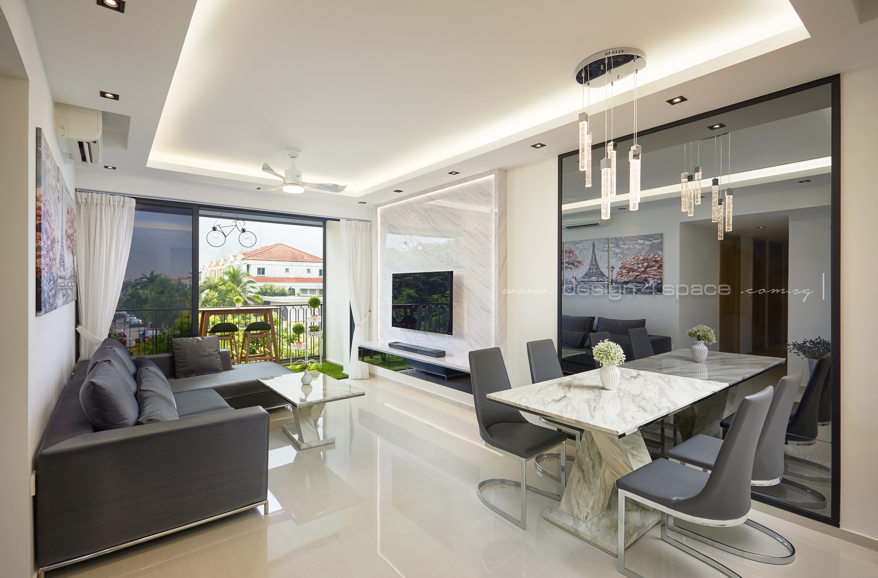 Modern Design - Living Room - Condominium - Design by Design 4 Space Pte Ltd