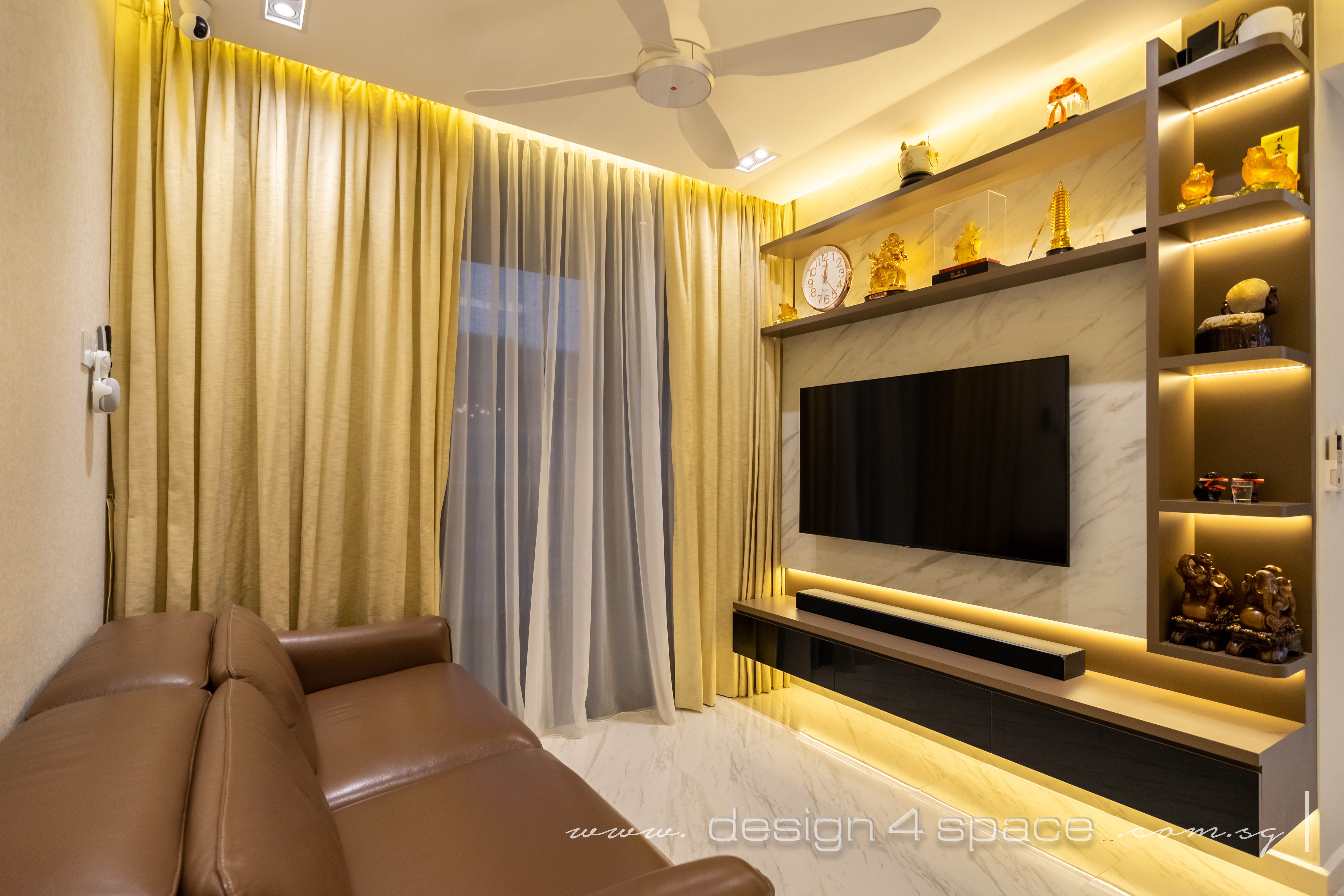 Contemporary Design - Living Room - Condominium - Design by Design 4 Space Pte Ltd