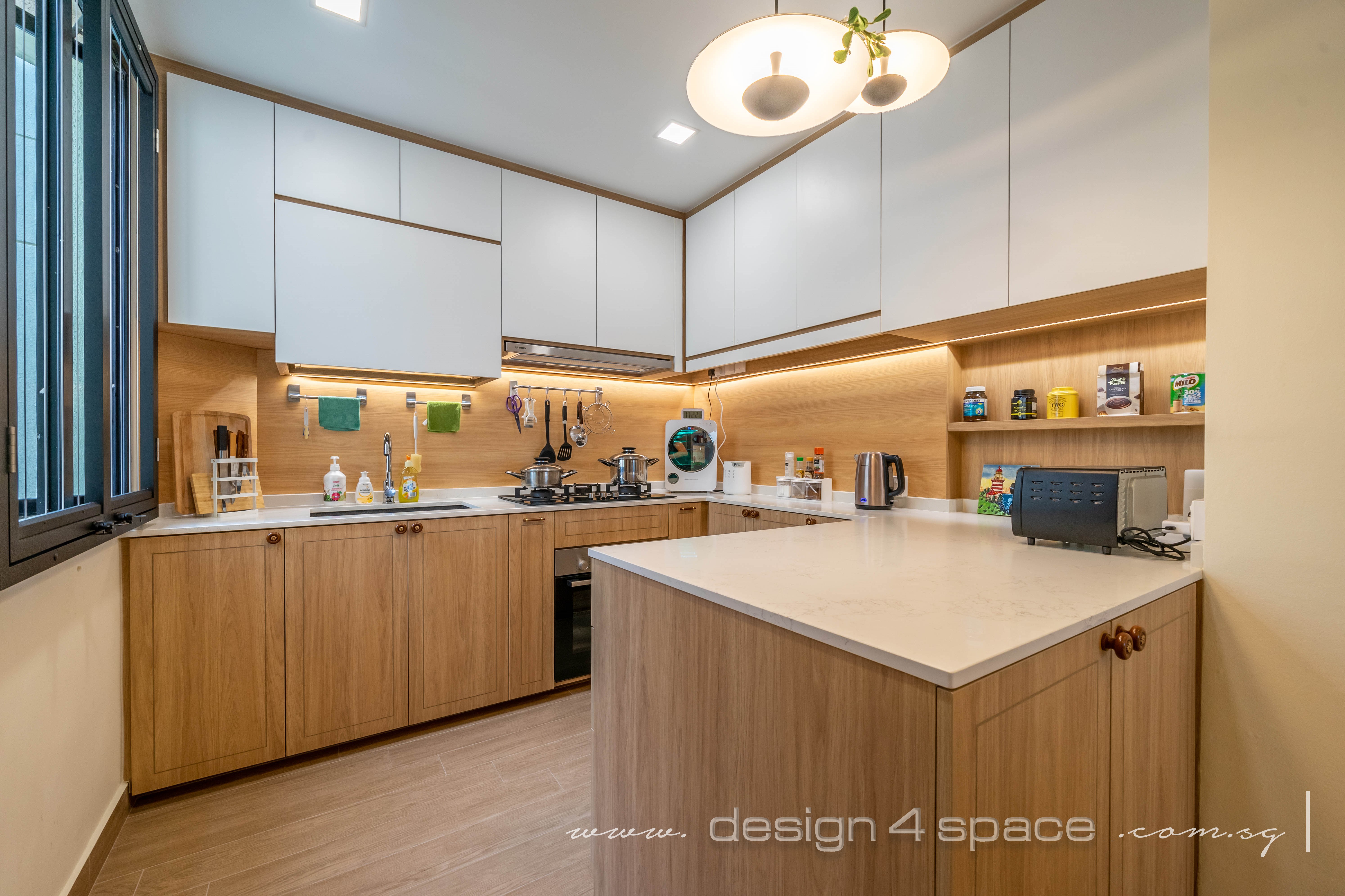 Minimalist, Modern Design - Kitchen - Condominium - Design by Design 4 Space Pte Ltd