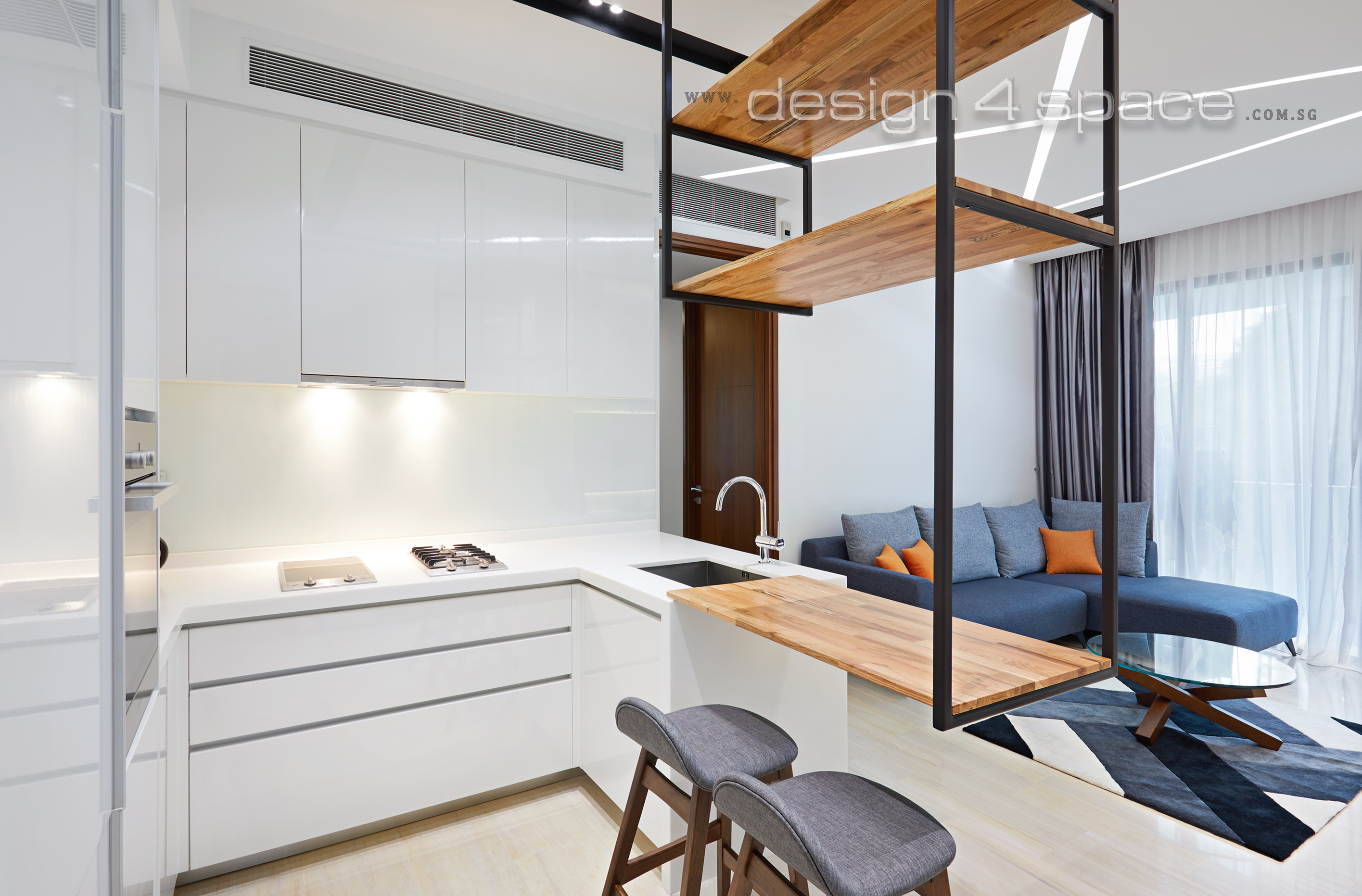 Contemporary, Minimalist, Modern Design - Kitchen - Condominium - Design by Design 4 Space Pte Ltd