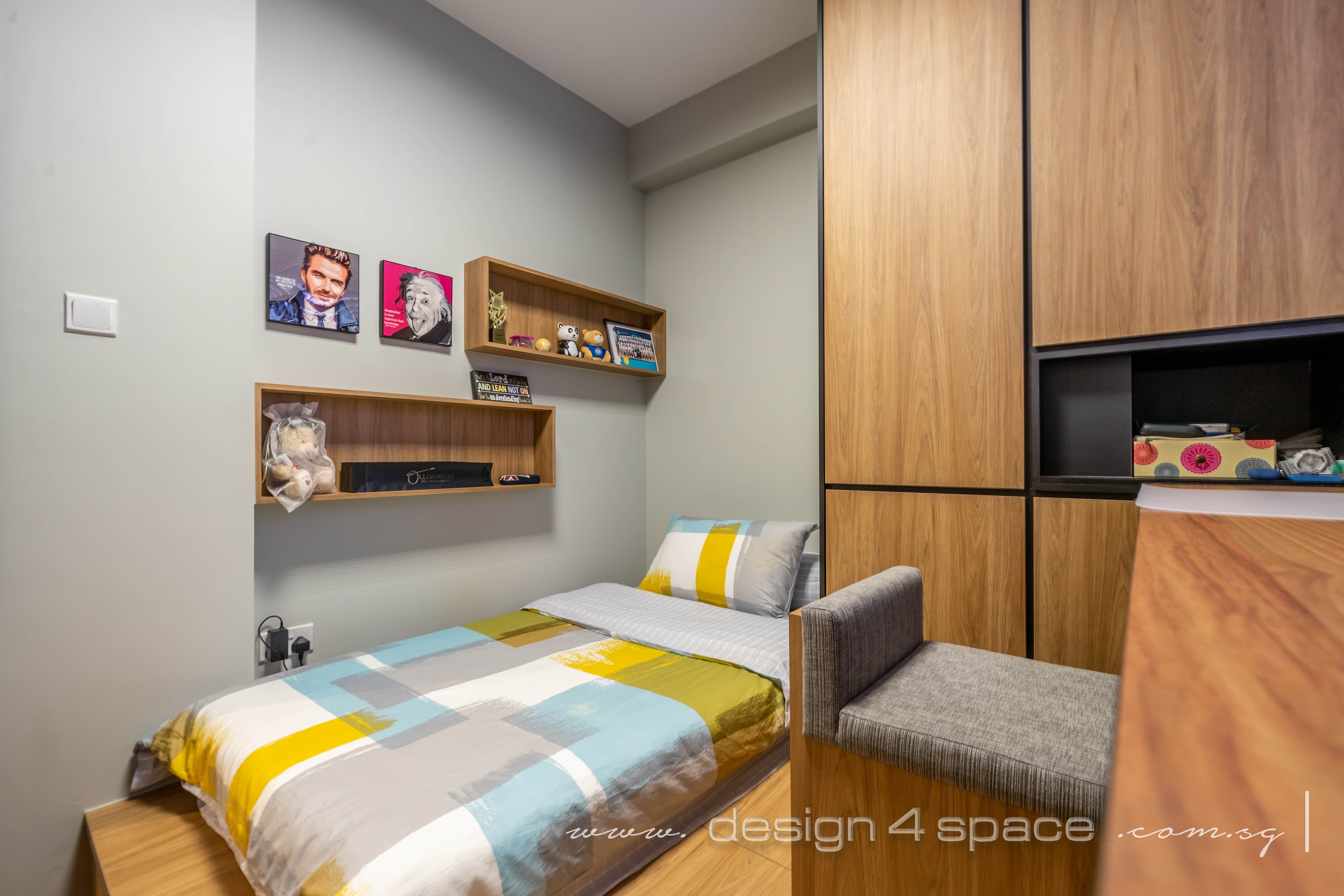 Modern, Scandinavian Design - Bedroom - Condominium - Design by Design 4 Space Pte Ltd