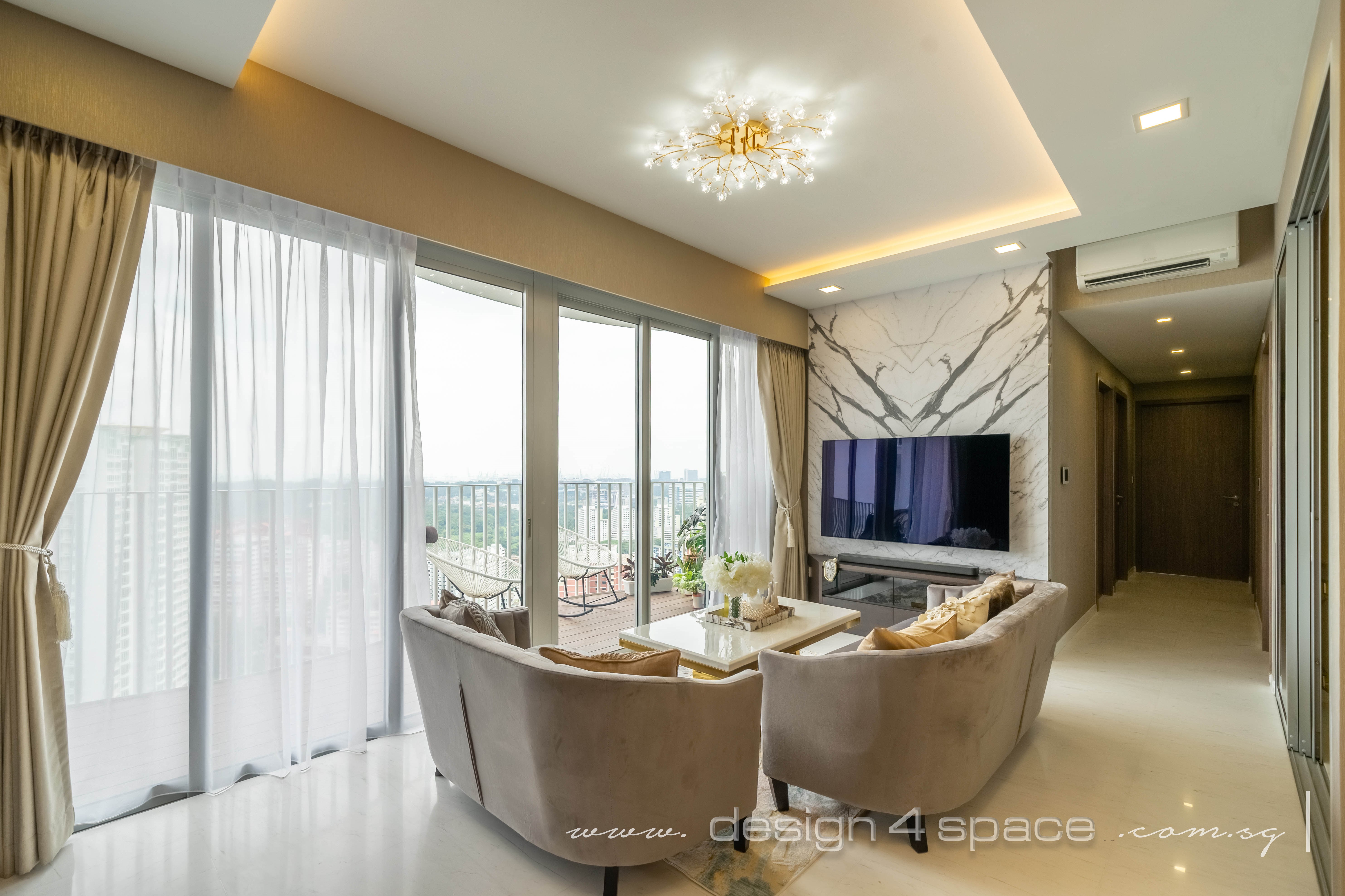 Modern Design - Living Room - Condominium - Design by Design 4 Space Pte Ltd