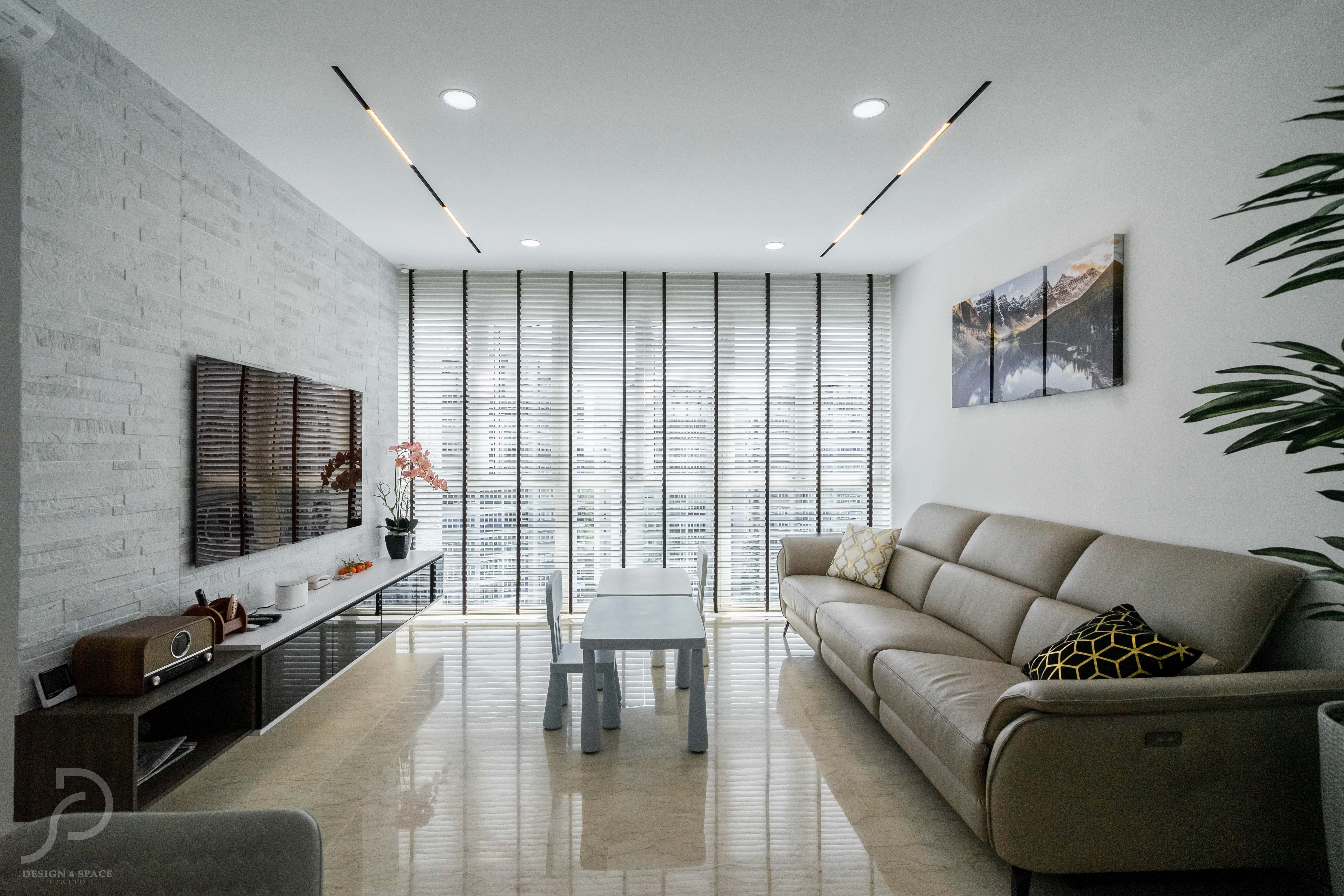 Contemporary Design - Living Room - Condominium - Design by Design 4 Space Pte Ltd