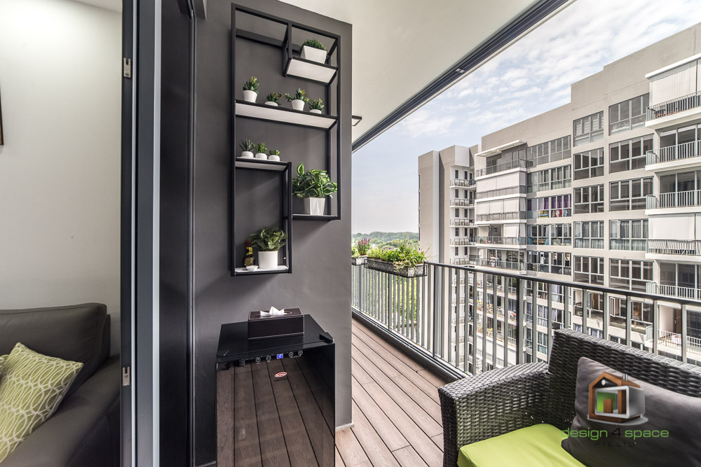 Contemporary, Tropical Design - Balcony - Condominium - Design by Design 4 Space Pte Ltd