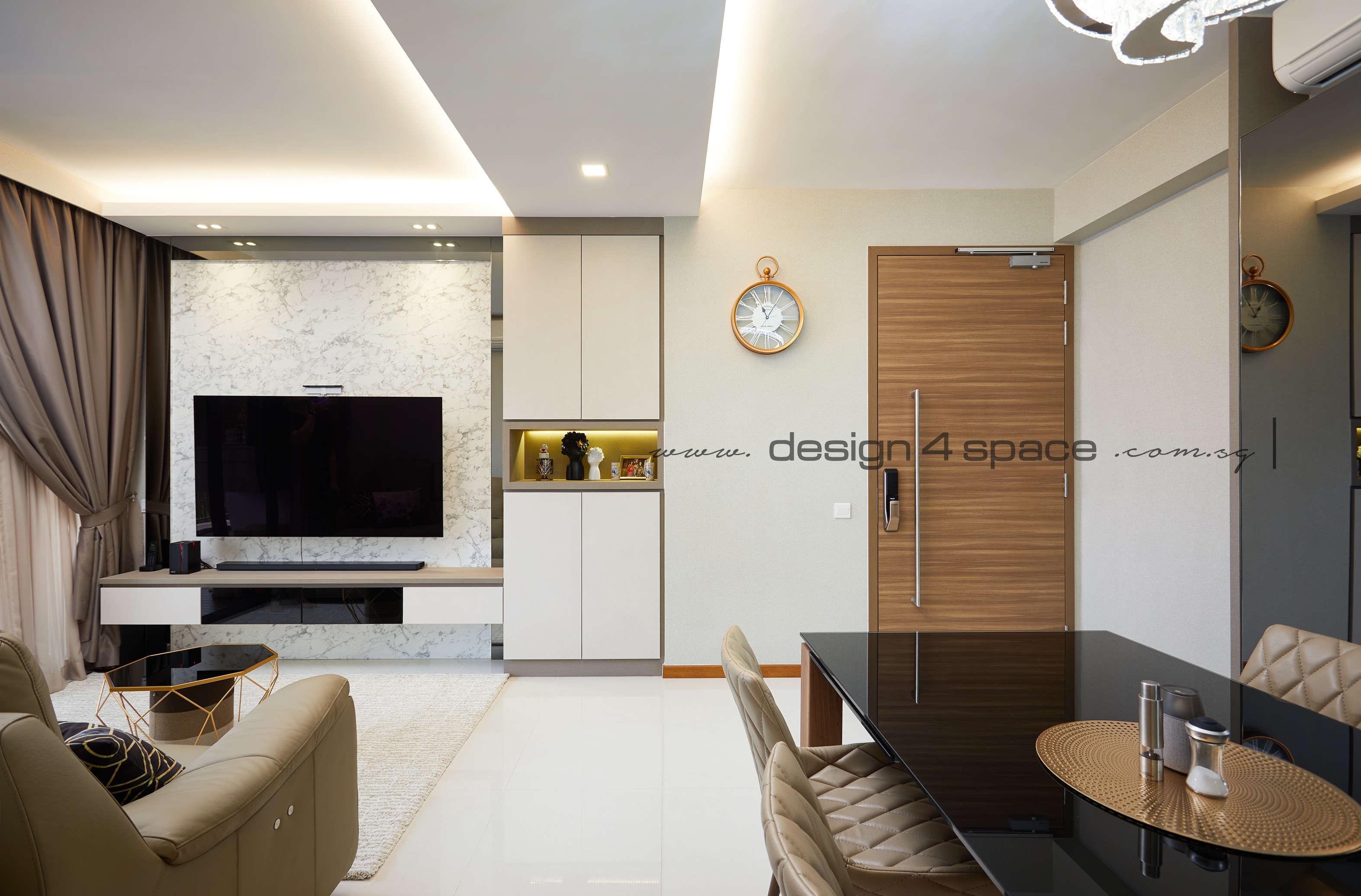 Contemporary, Modern Design - Living Room - Condominium - Design by Design 4 Space Pte Ltd