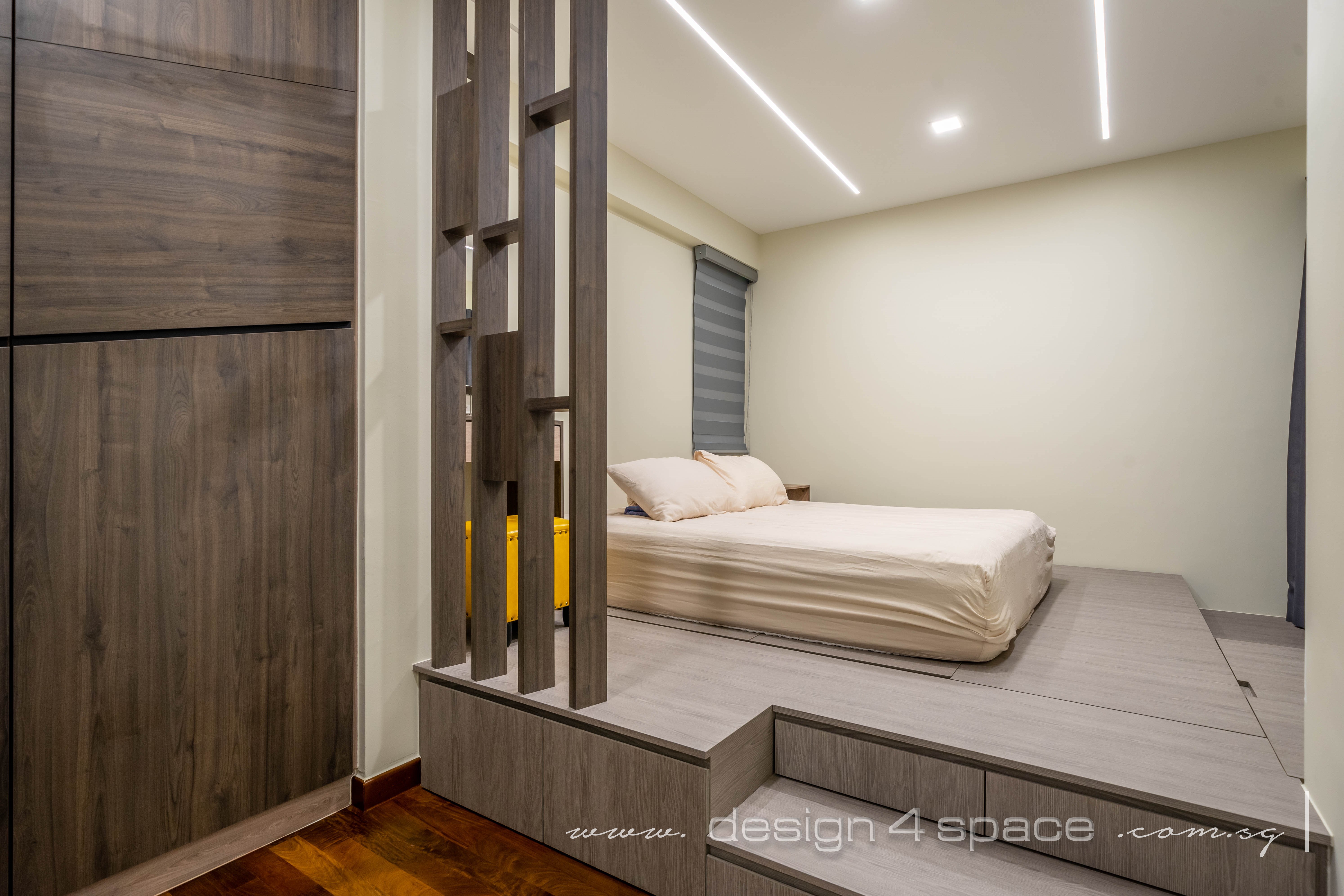 Contemporary, Modern Design - Bedroom - HDB 3 Room - Design by Design 4 Space Pte Ltd