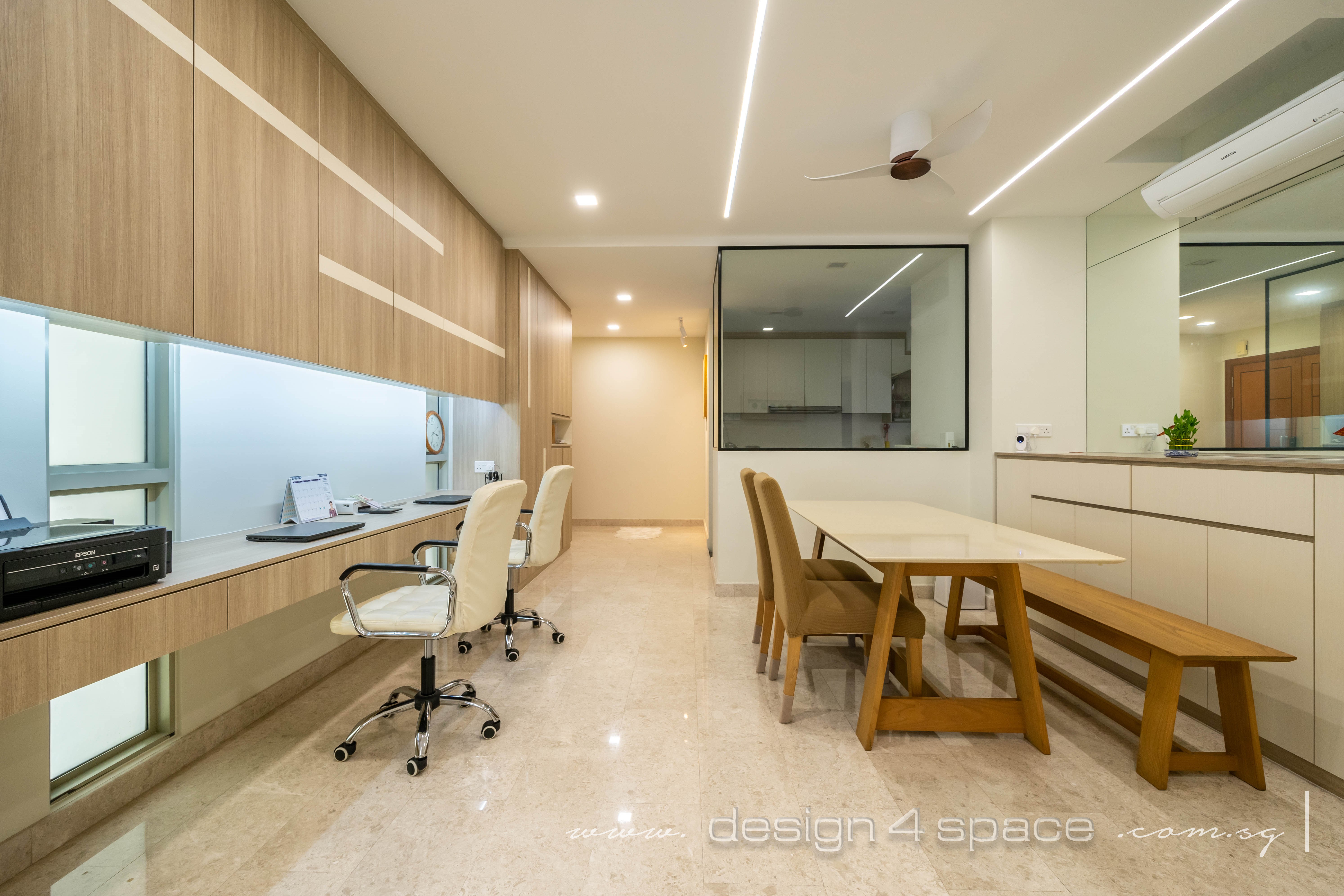 Contemporary, Modern Design - Dining Room - HDB 3 Room - Design by Design 4 Space Pte Ltd