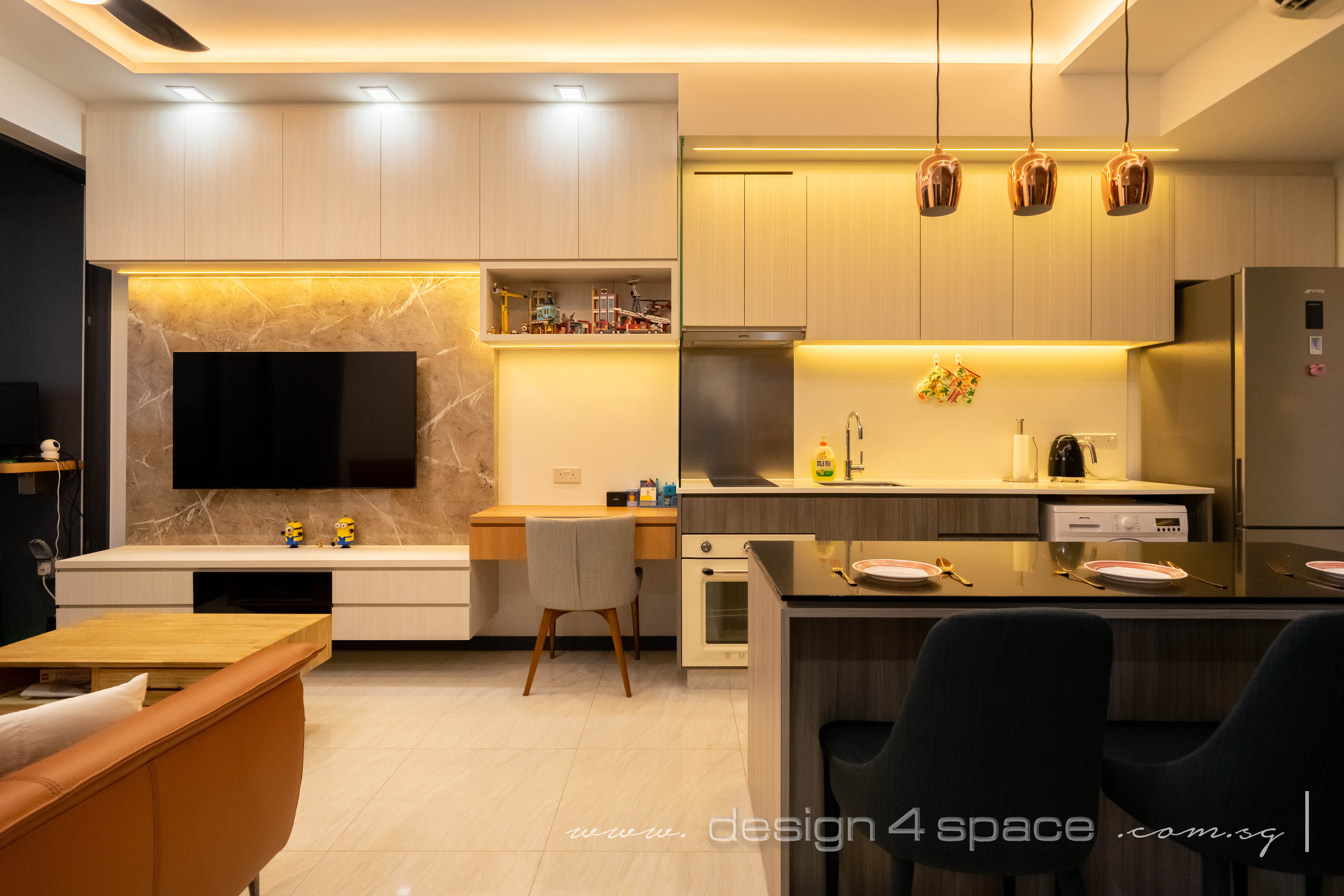 Contemporary, Modern Design - Living Room - Condominium - Design by Design 4 Space Pte Ltd