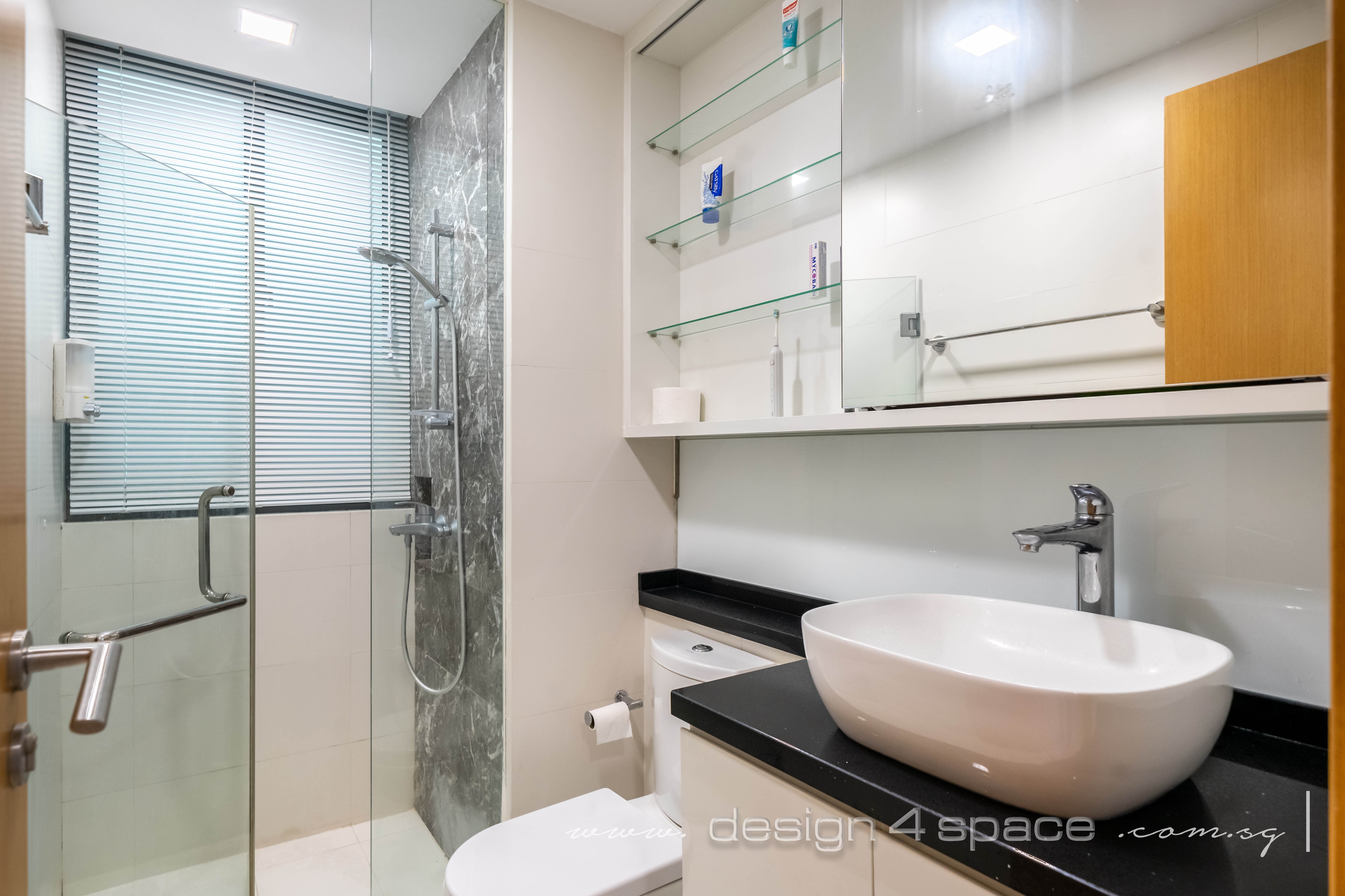 Contemporary, Modern Design - Bathroom - Condominium - Design by Design 4 Space Pte Ltd