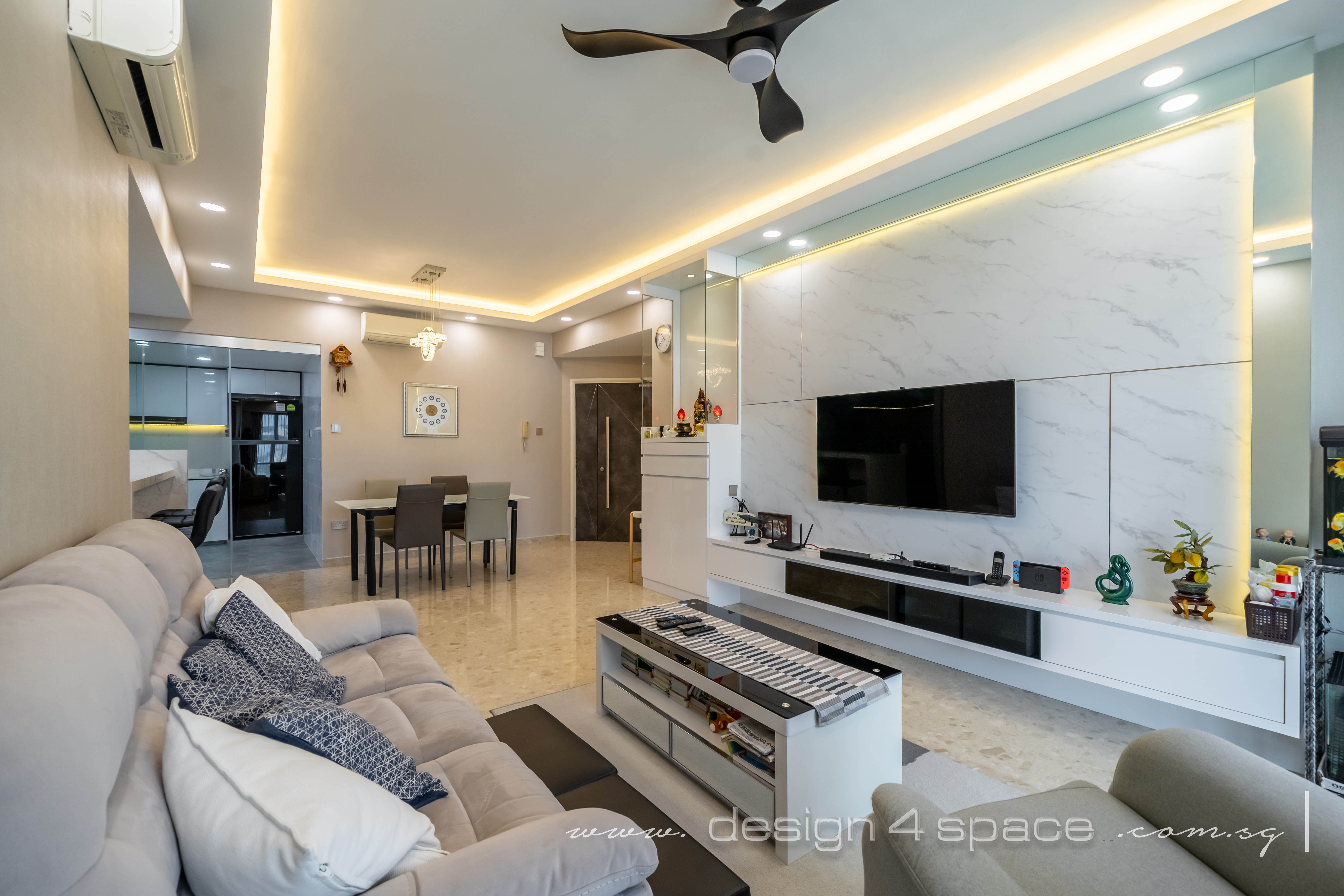 Contemporary, Modern Design - Living Room - Condominium - Design by Design 4 Space Pte Ltd