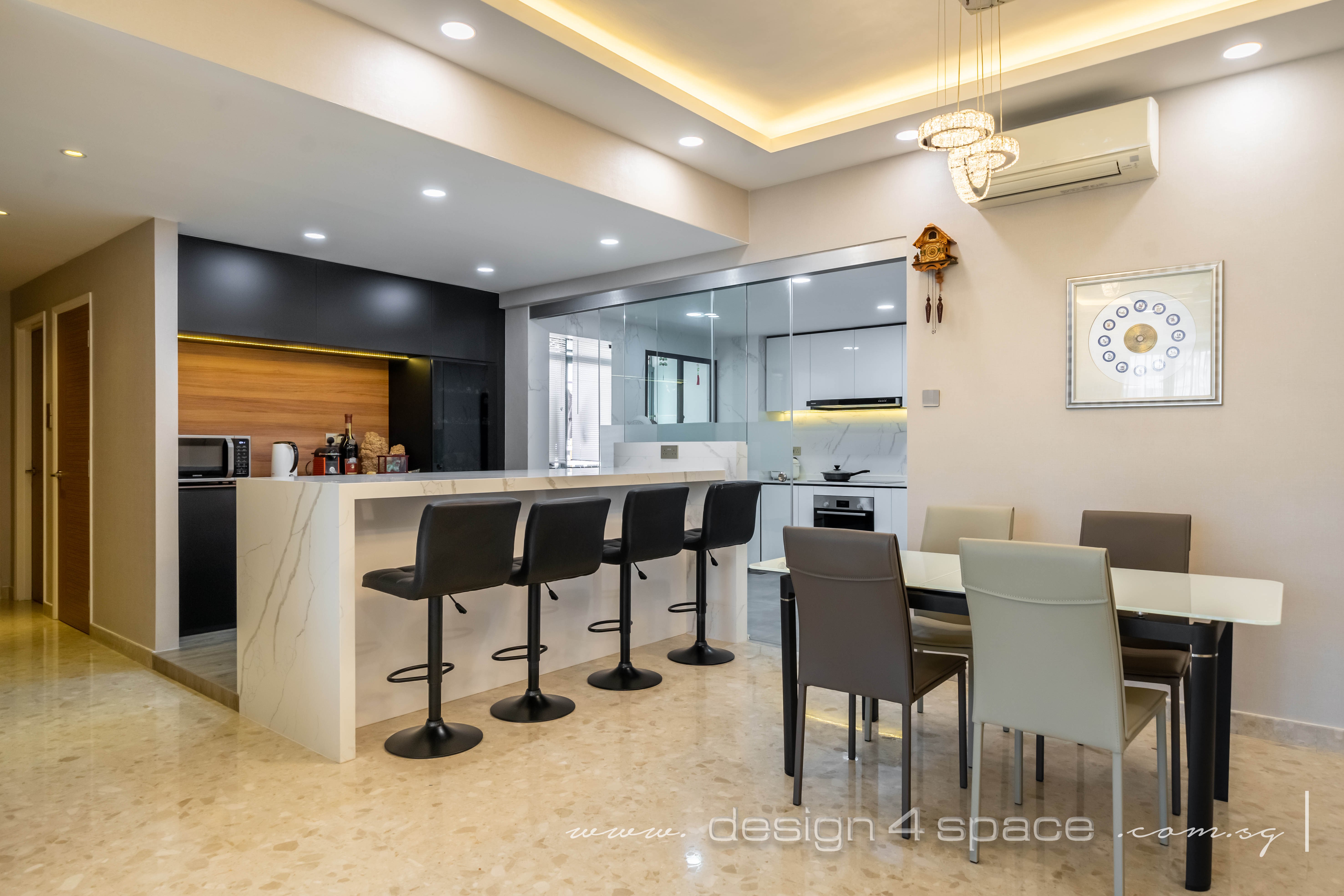 Contemporary, Modern Design - Dining Room - Condominium - Design by Design 4 Space Pte Ltd