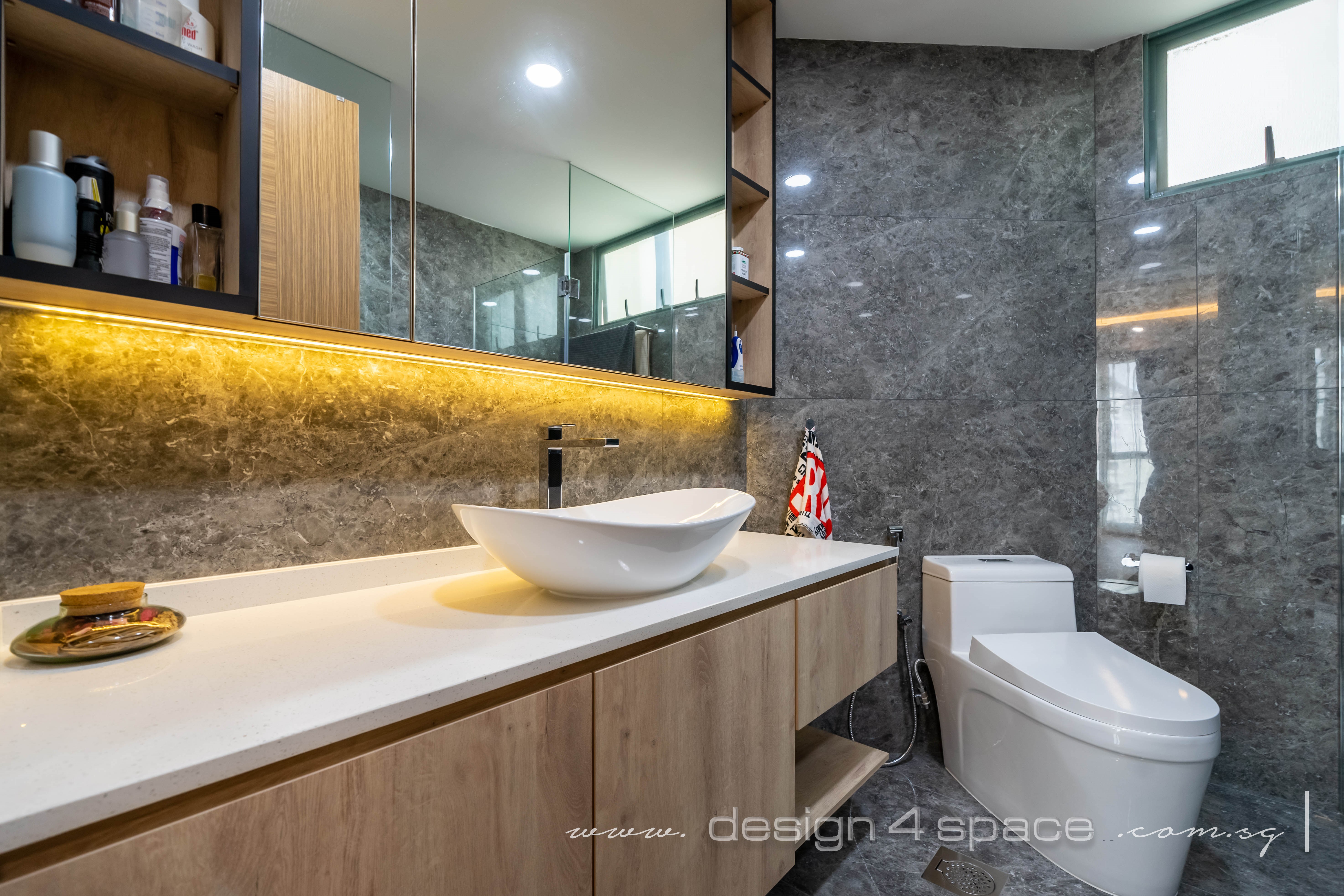 Contemporary, Modern Design - Bathroom - Condominium - Design by Design 4 Space Pte Ltd