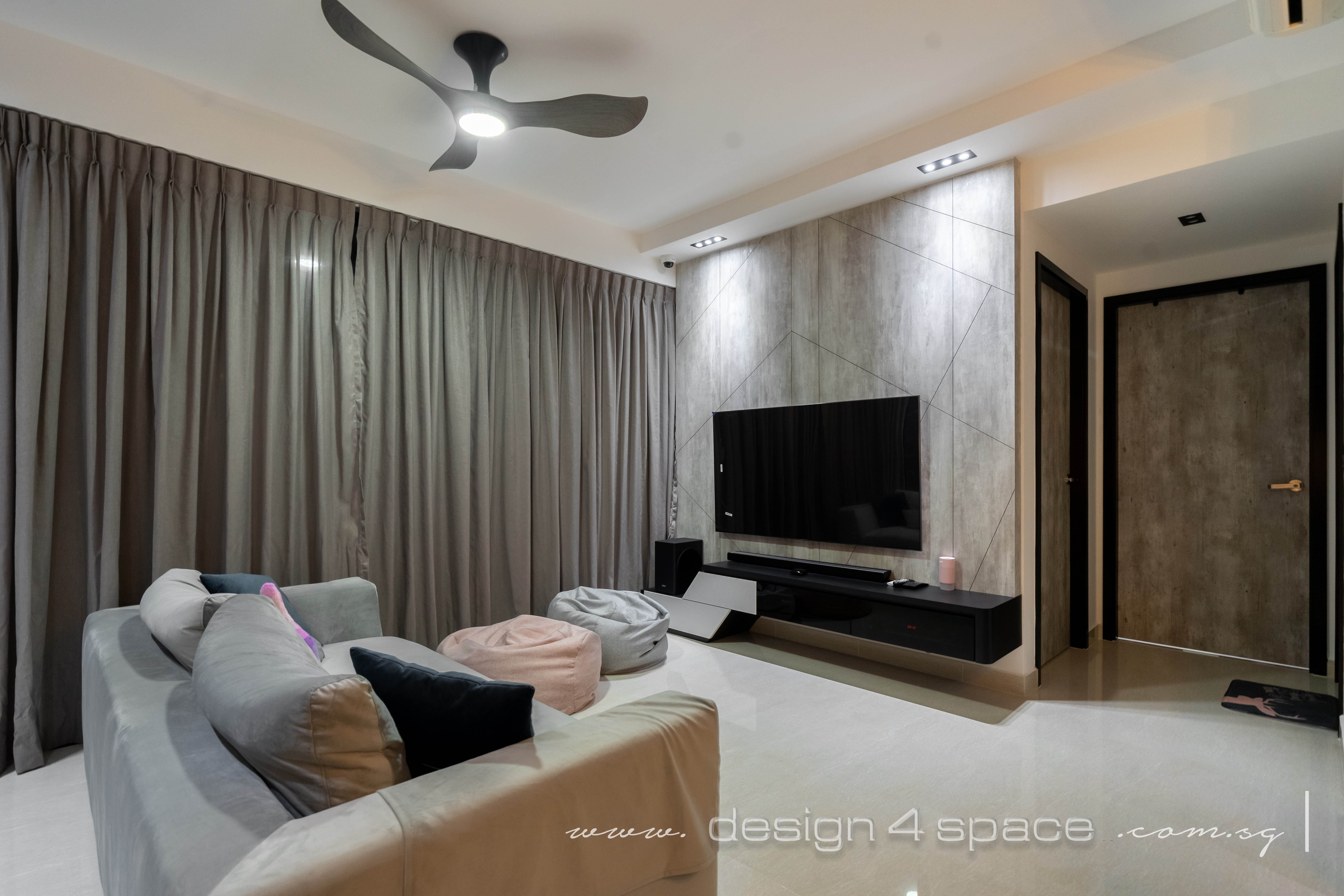 Contemporary Design - Living Room - Condominium - Design by Design 4 Space Pte Ltd