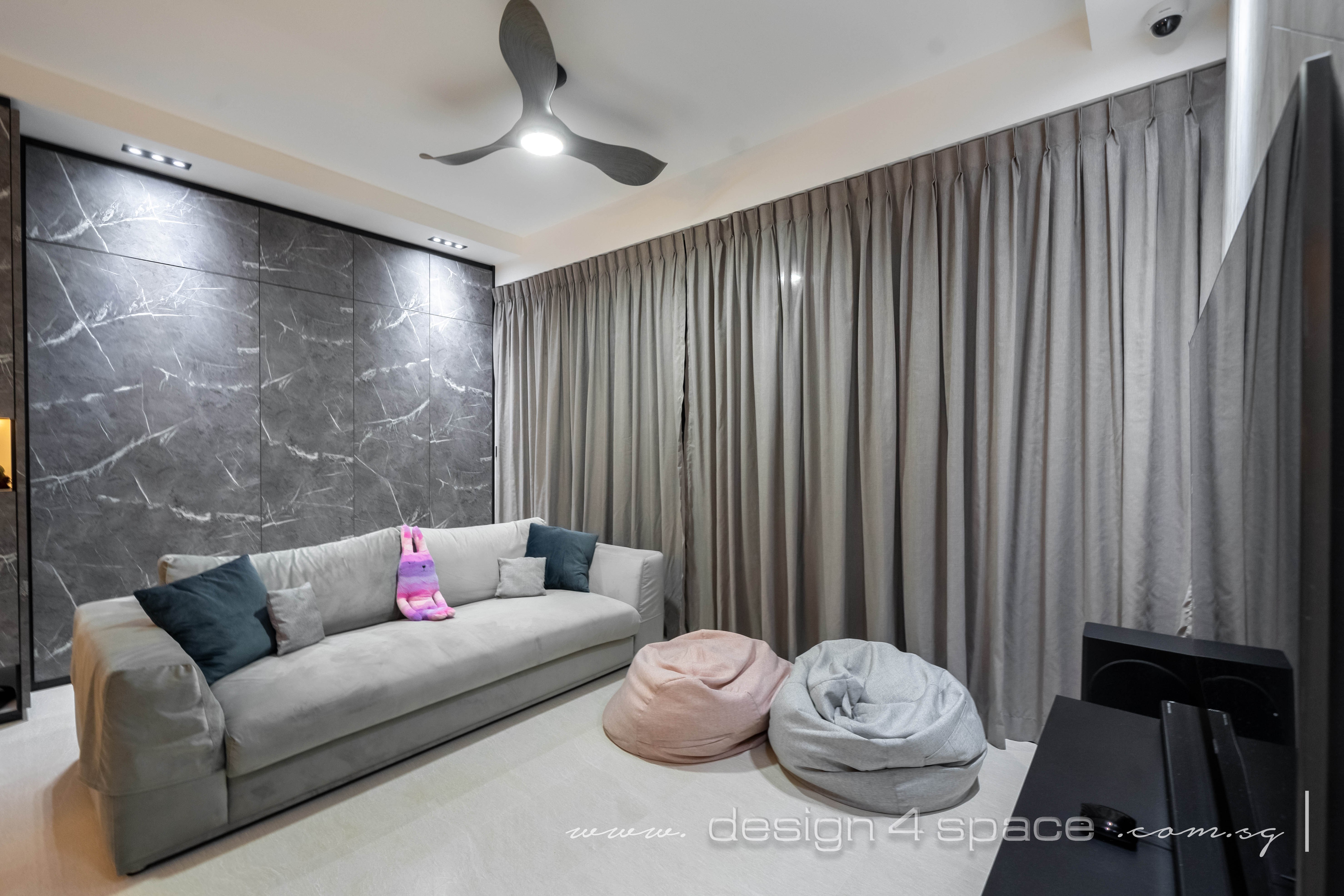 Contemporary Design - Living Room - Condominium - Design by Design 4 Space Pte Ltd