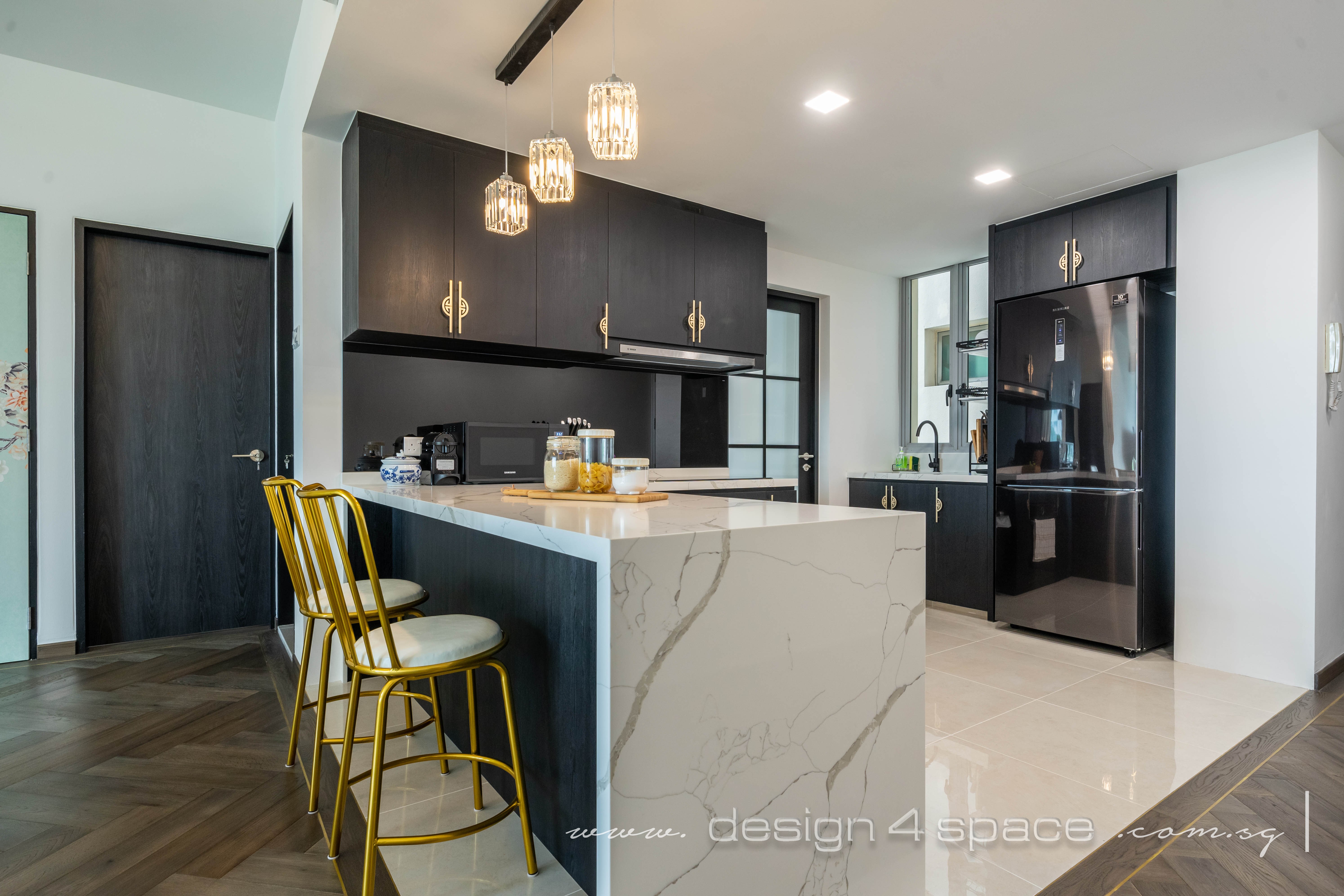 Classical, Oriental Design - Kitchen - Condominium - Design by Design 4 Space Pte Ltd