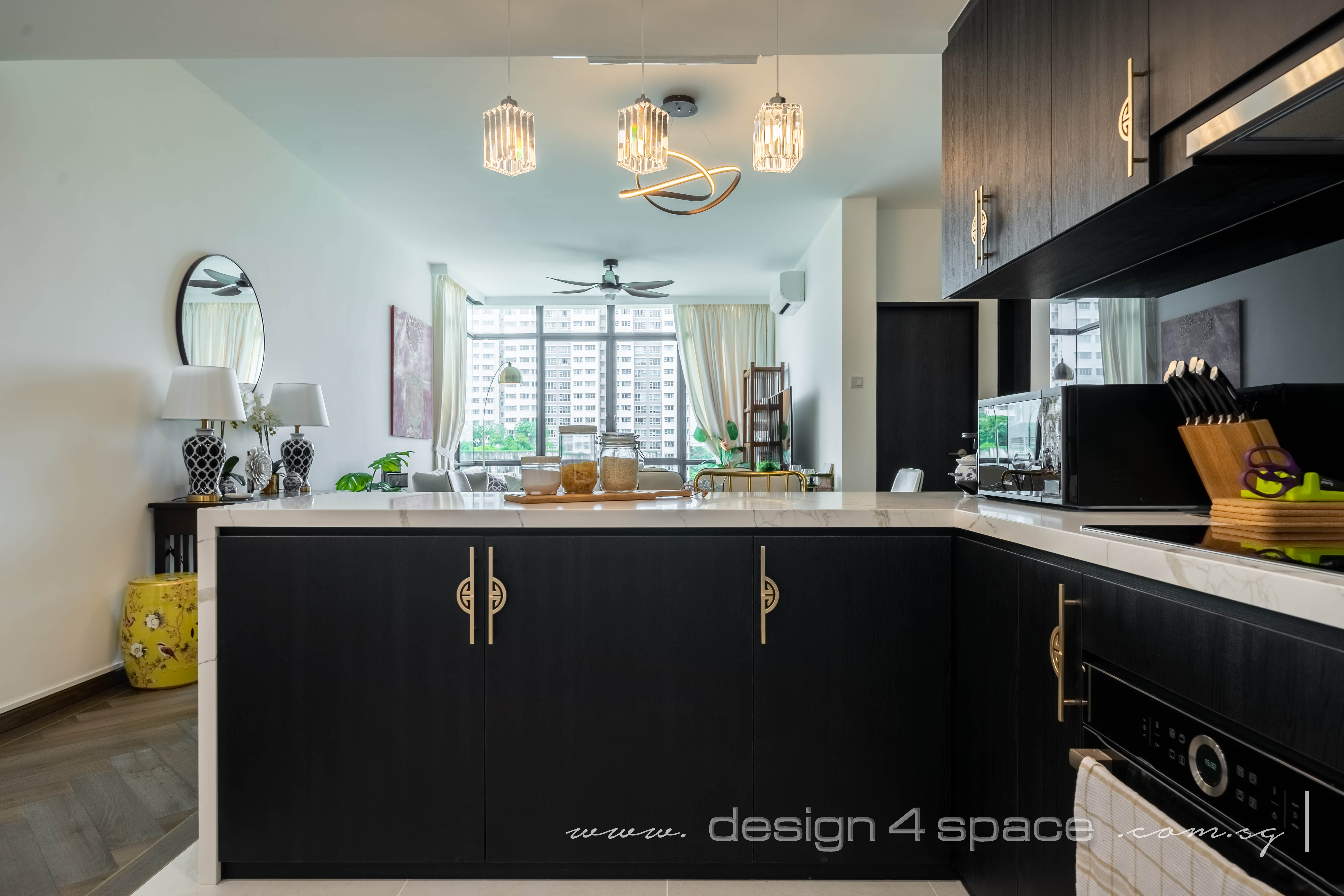 Classical, Oriental Design - Kitchen - Condominium - Design by Design 4 Space Pte Ltd