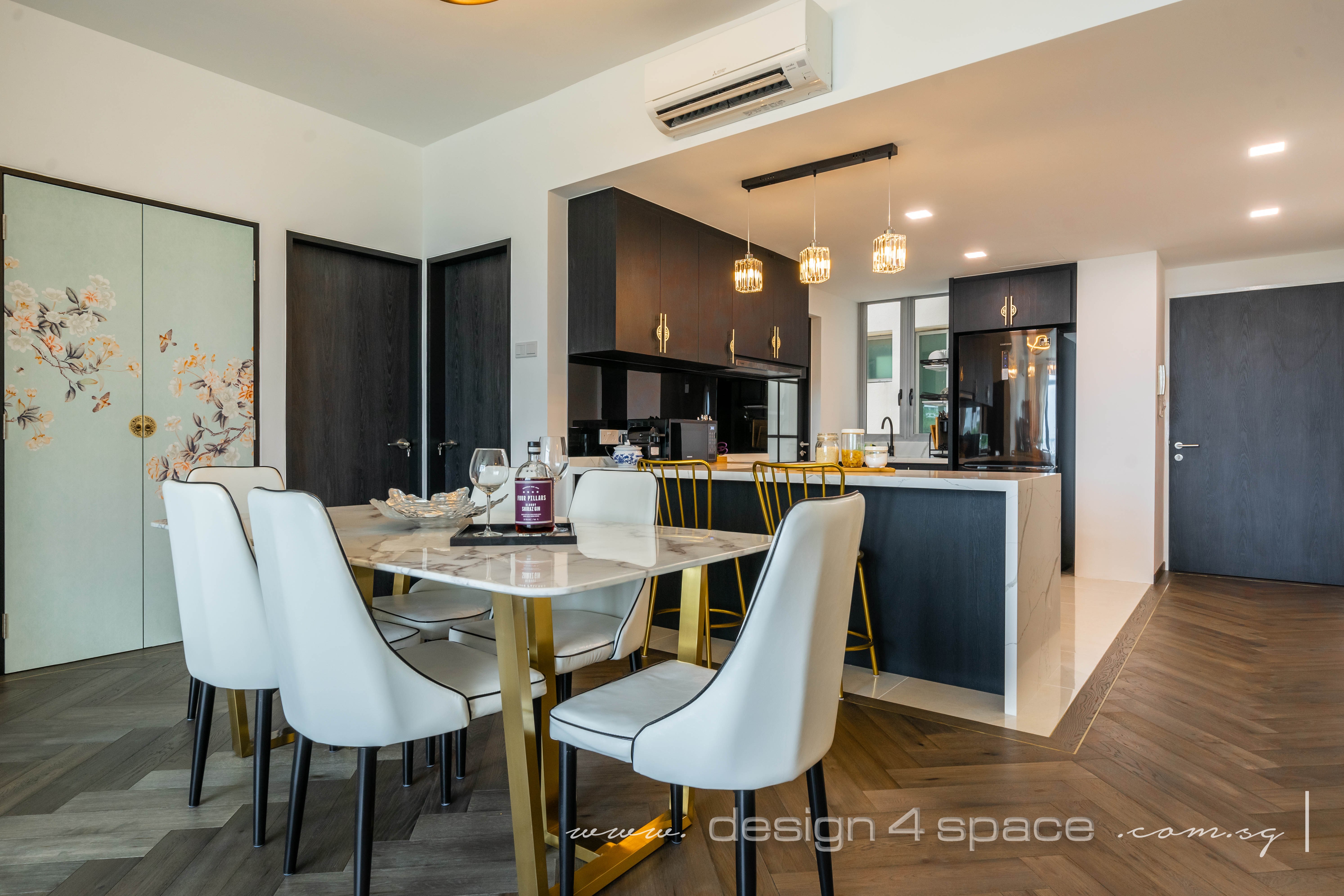 Classical, Oriental Design - Dining Room - Condominium - Design by Design 4 Space Pte Ltd