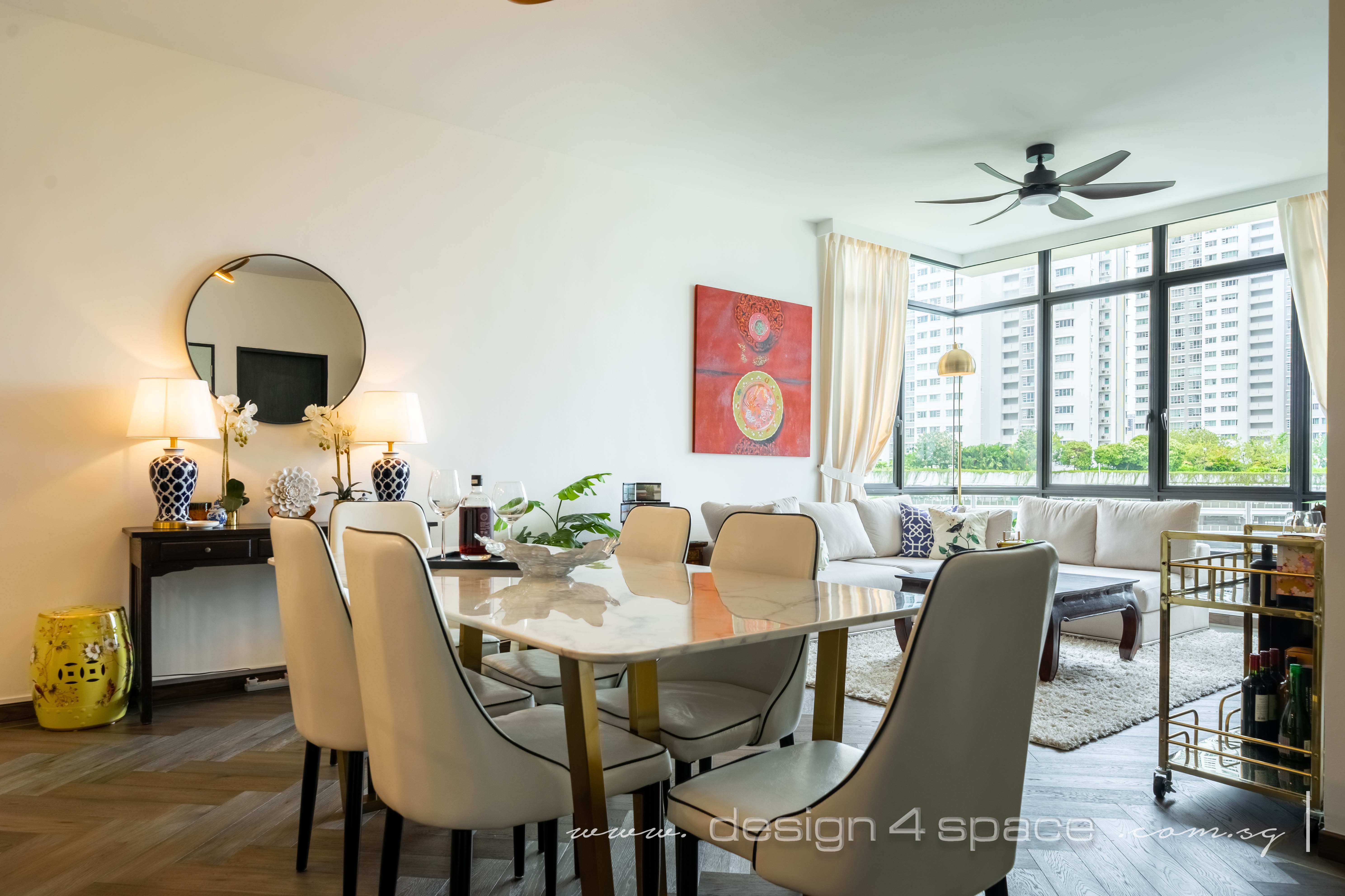 Classical, Oriental Design - Dining Room - Condominium - Design by Design 4 Space Pte Ltd