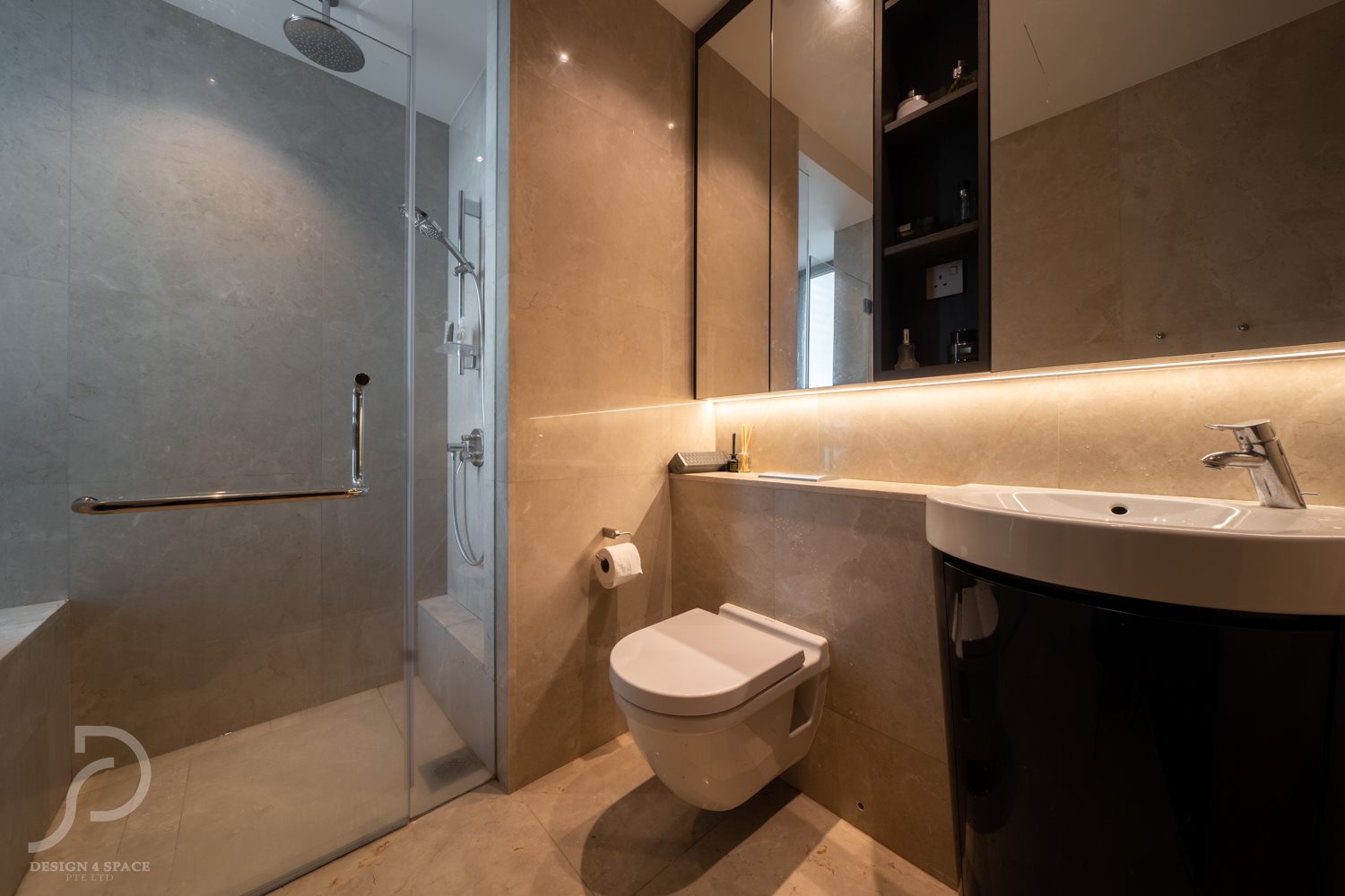 Contemporary, Modern Design - Bathroom - Condominium - Design by Design 4 Space Pte Ltd