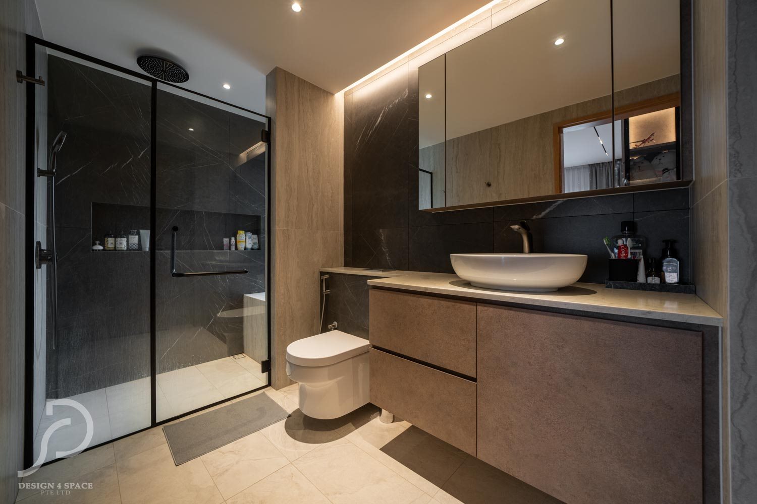 Contemporary, Modern, Retro Design - Bathroom - Condominium - Design by Design 4 Space Pte Ltd