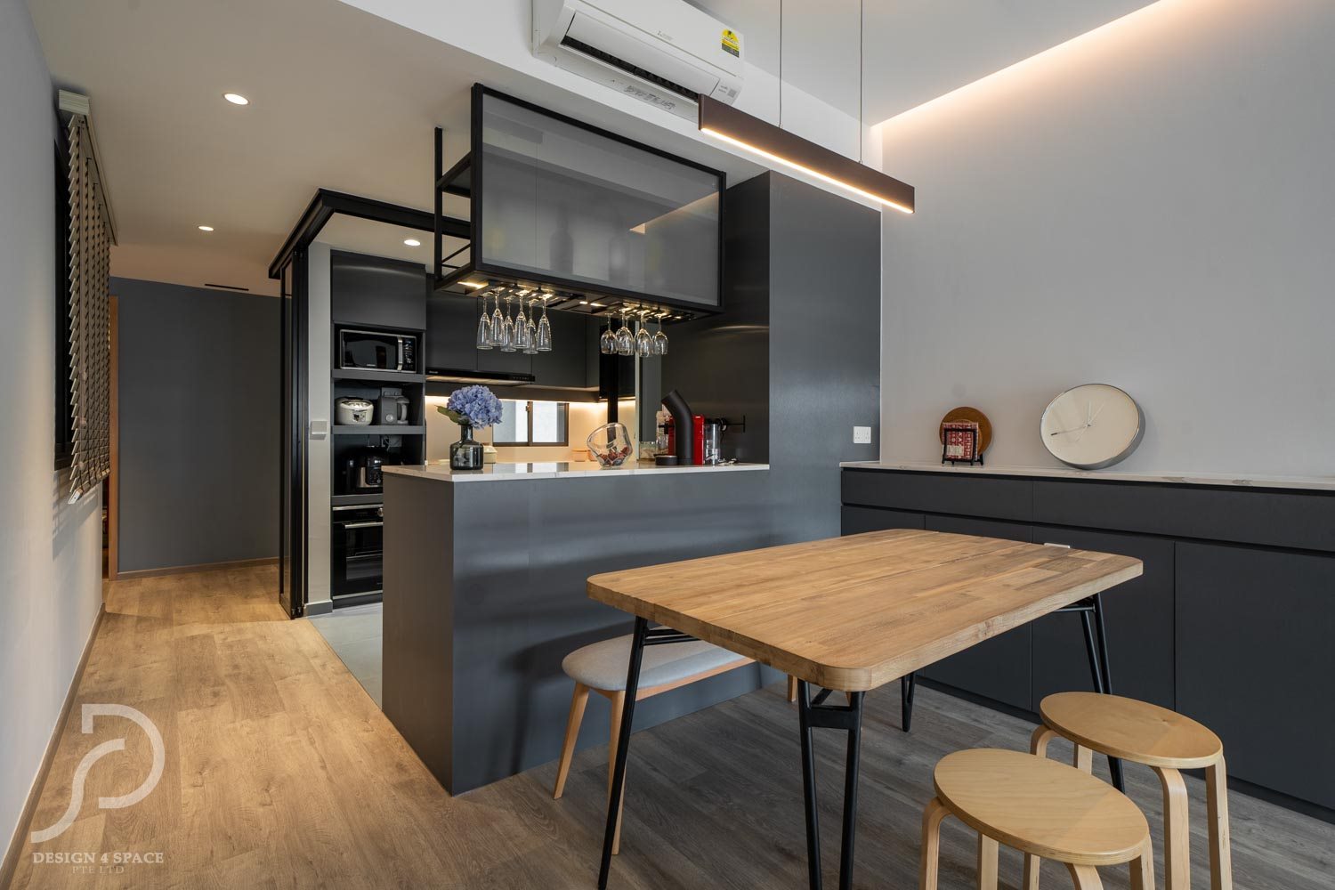 Contemporary, Modern, Retro Design - Kitchen - Condominium - Design by Design 4 Space Pte Ltd