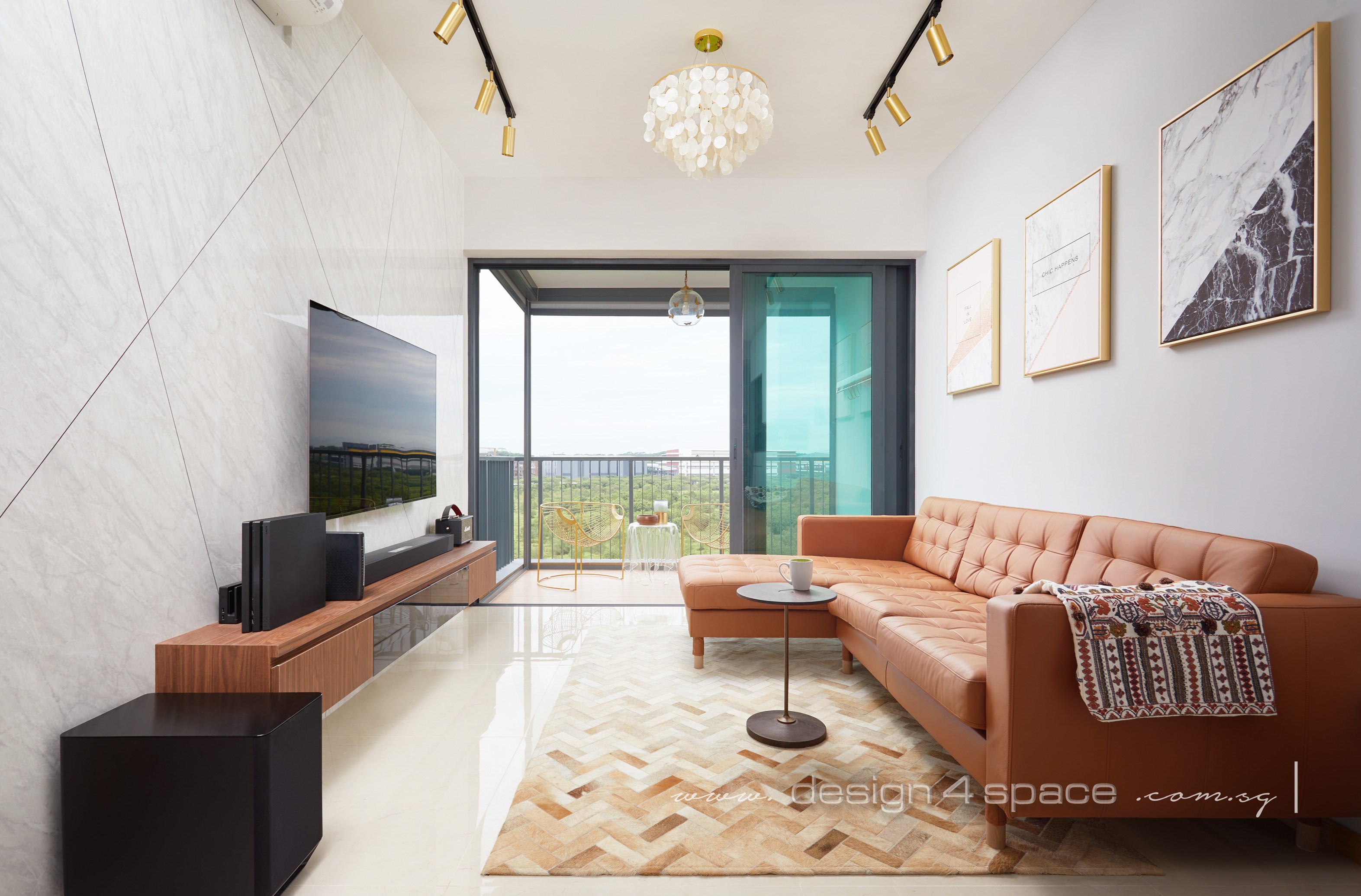 Contemporary, Minimalist Design - Living Room - Condominium - Design by Design 4 Space Pte Ltd