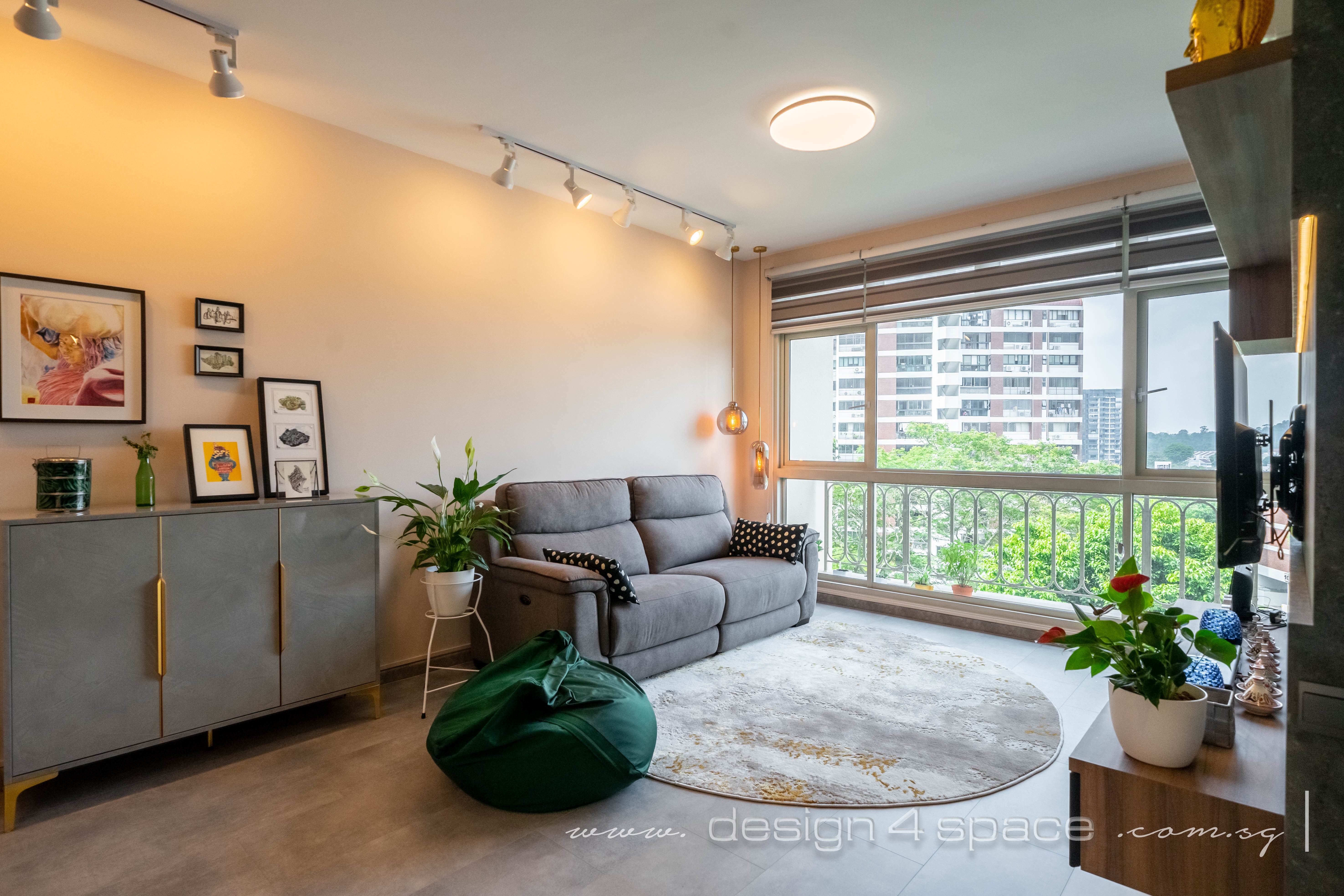 Industrial Design - Living Room - Condominium - Design by Design 4 Space Pte Ltd