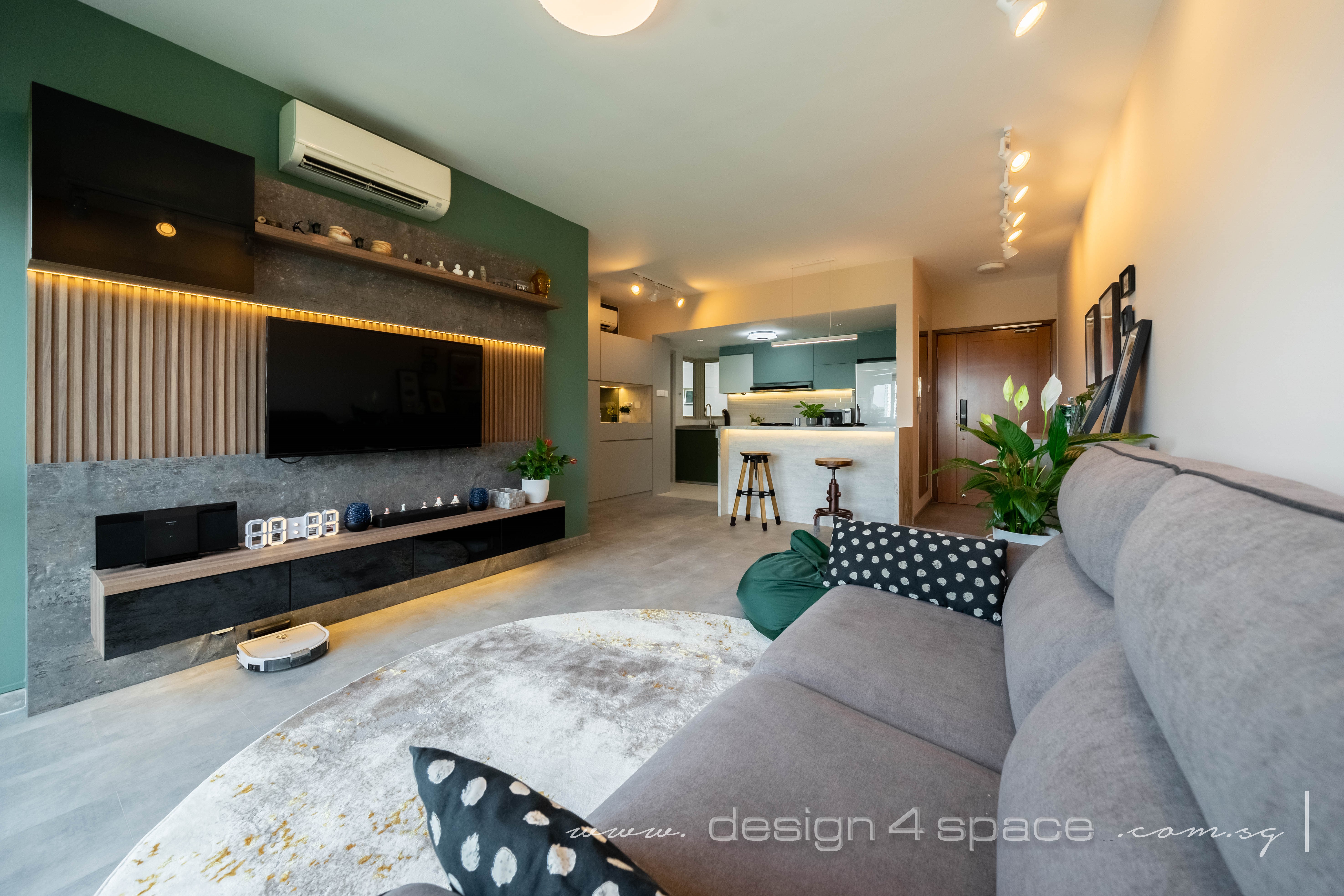 Industrial Design - Living Room - Condominium - Design by Design 4 Space Pte Ltd