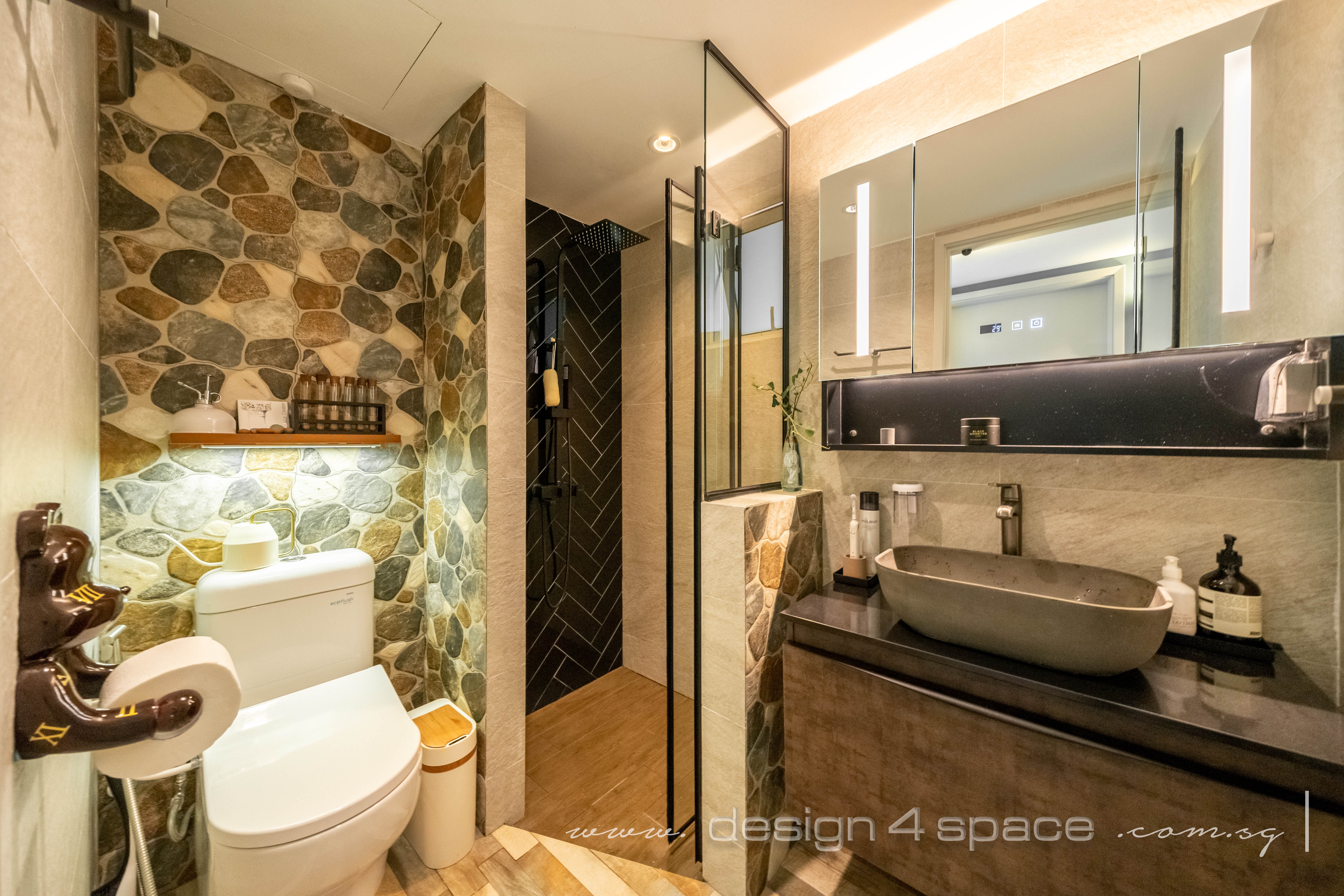 Industrial Design - Bathroom - Condominium - Design by Design 4 Space Pte Ltd