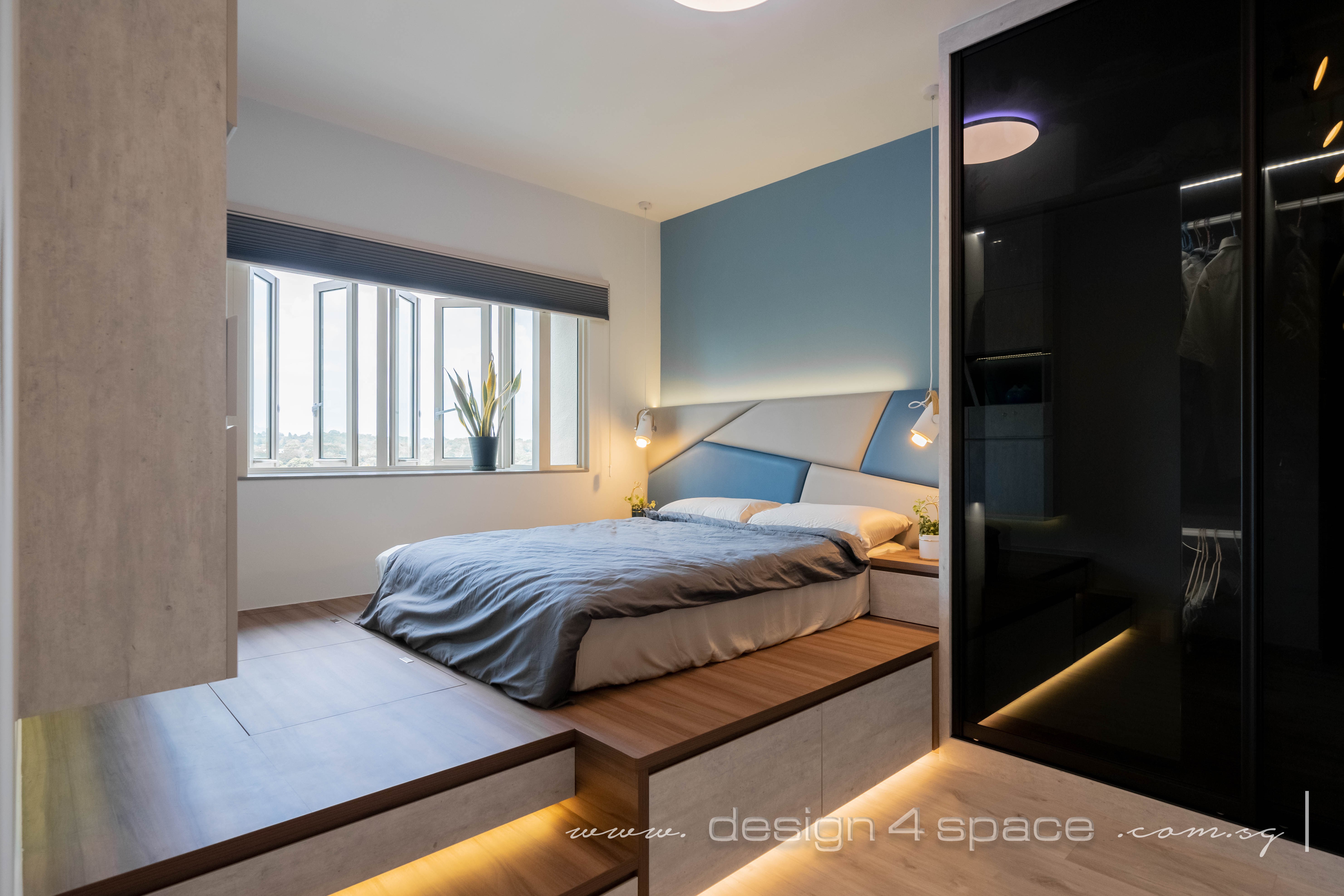 Industrial Design - Bedroom - Condominium - Design by Design 4 Space Pte Ltd