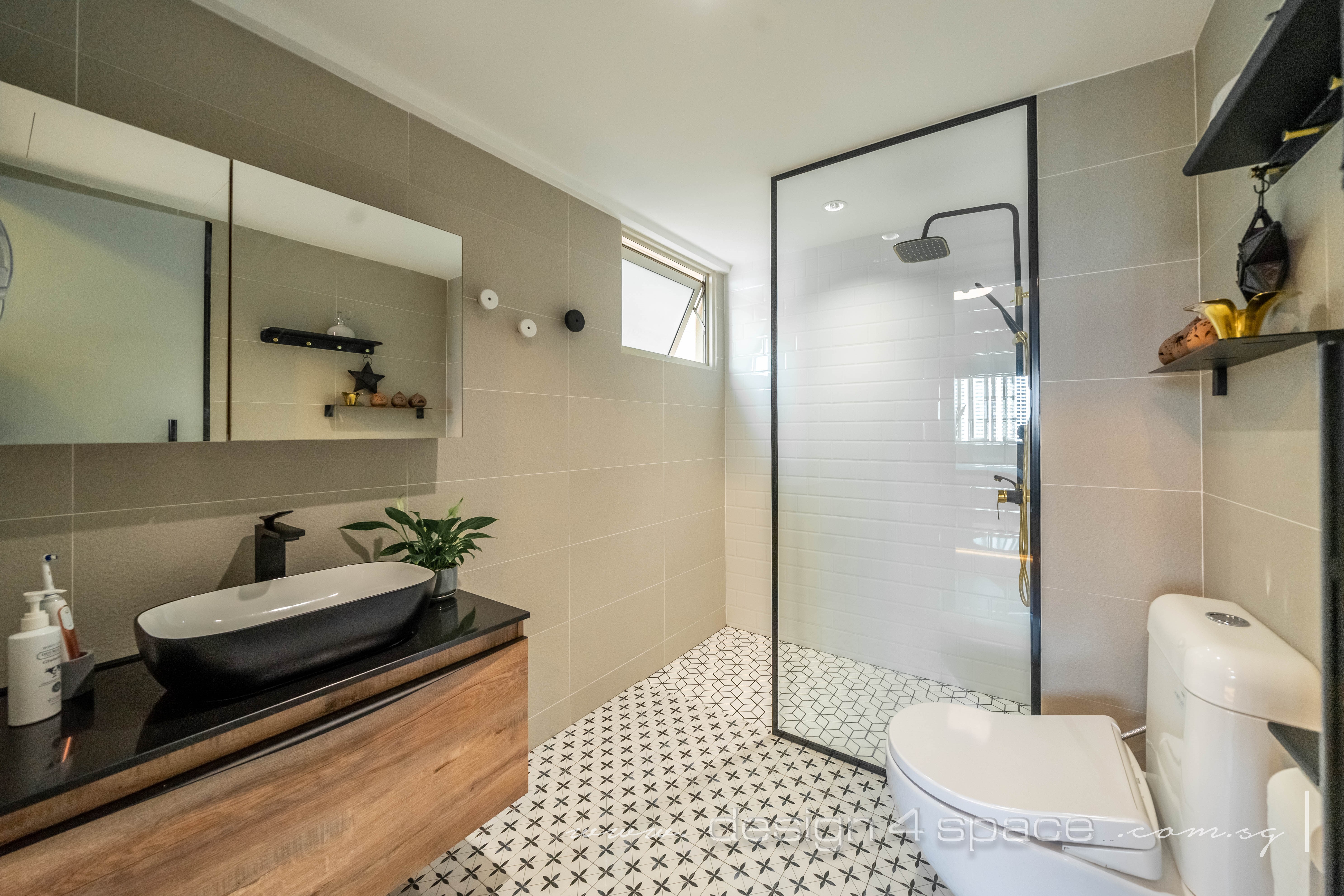 Industrial Design - Bathroom - Condominium - Design by Design 4 Space Pte Ltd