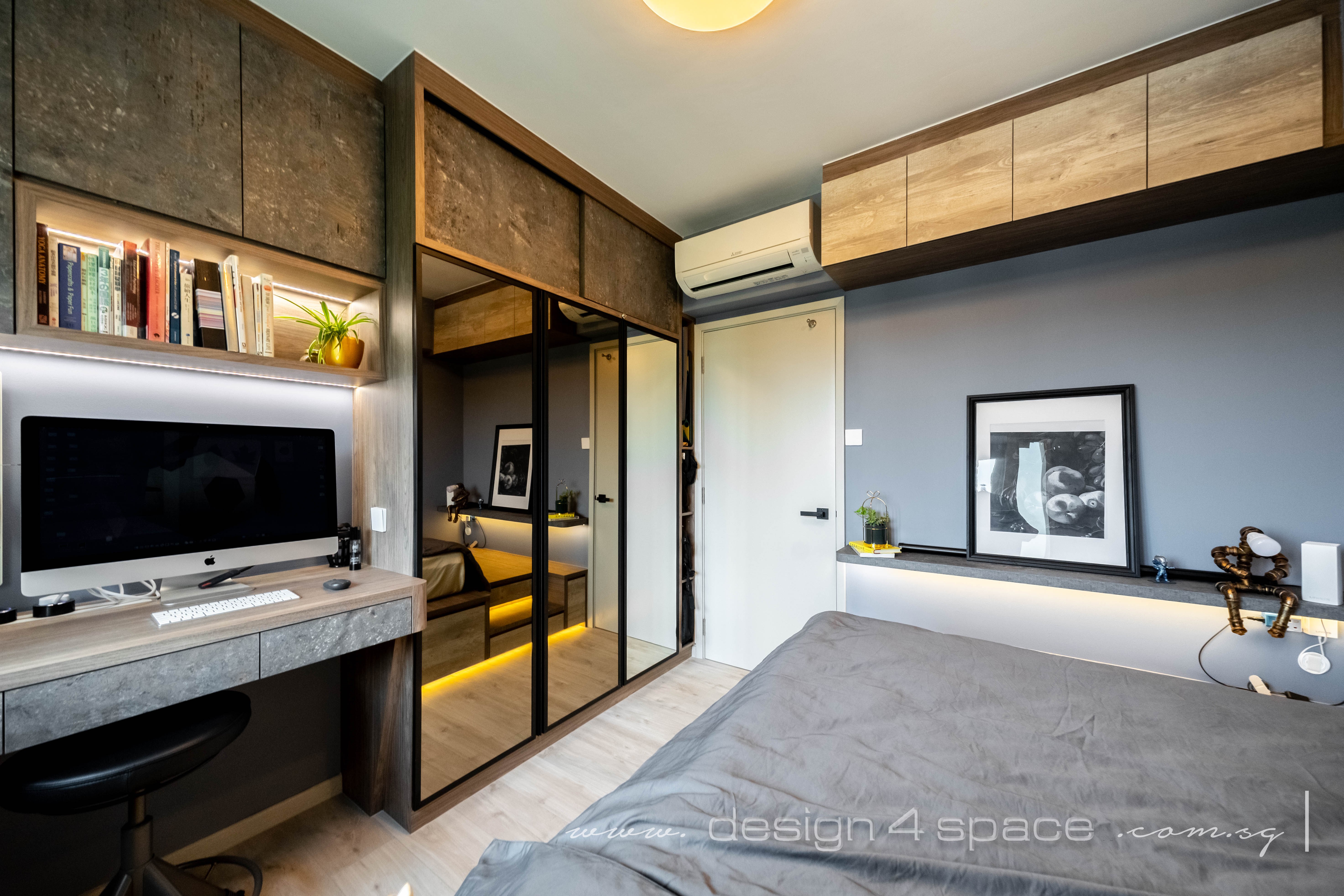 Industrial Design - Bedroom - Condominium - Design by Design 4 Space Pte Ltd