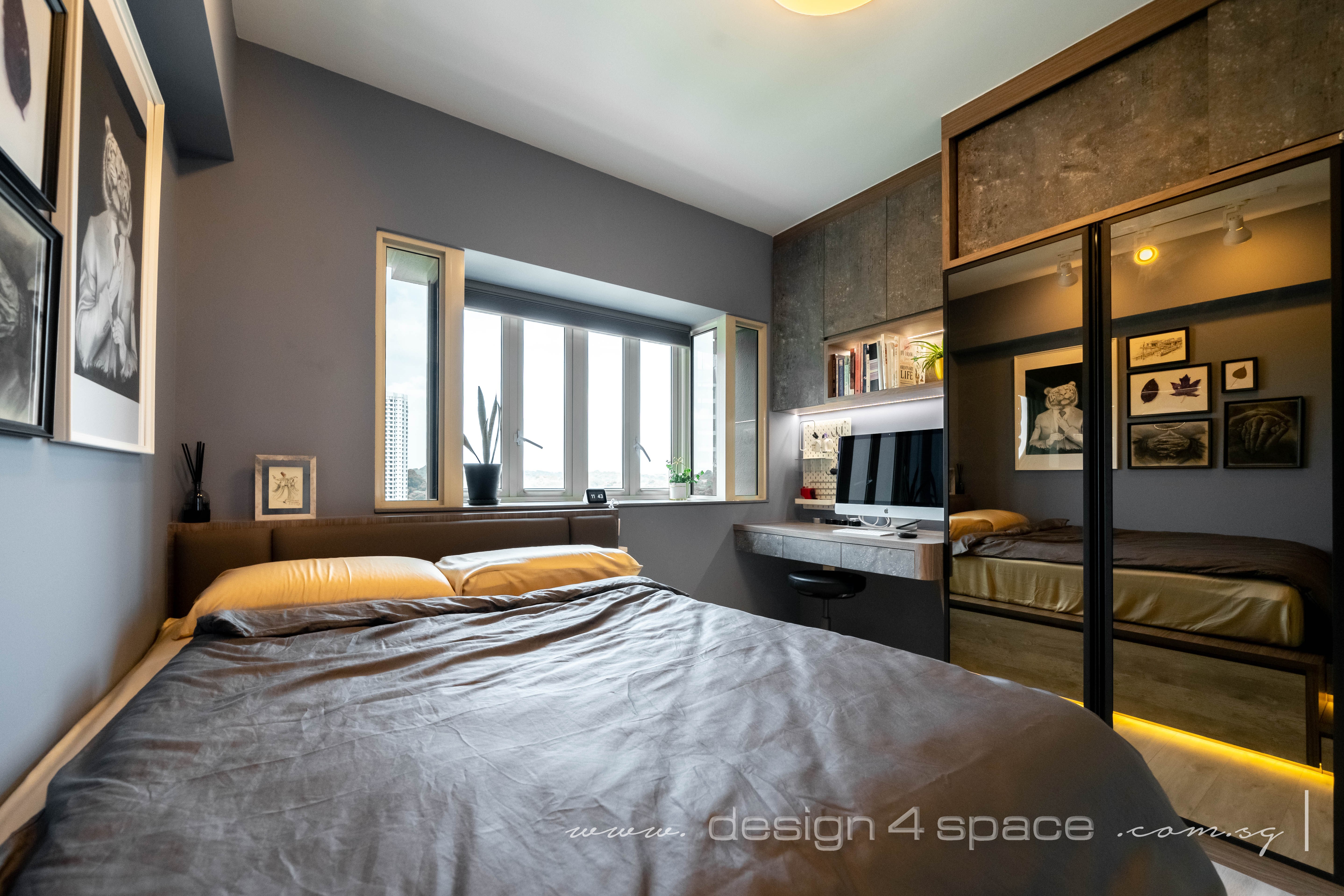 Industrial Design - Bedroom - Condominium - Design by Design 4 Space Pte Ltd