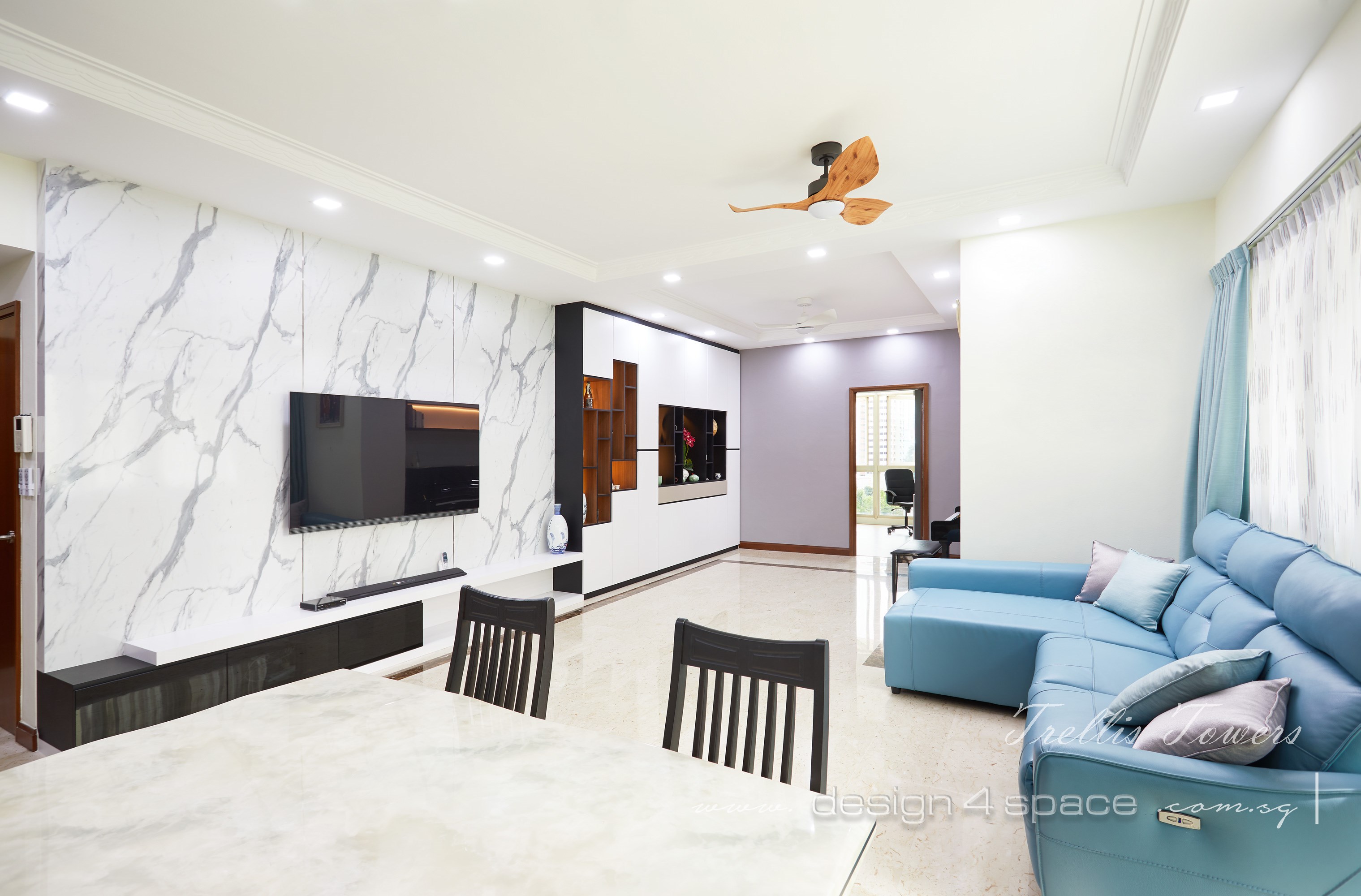 Contemporary Design - Living Room - Condominium - Design by Design 4 Space Pte Ltd