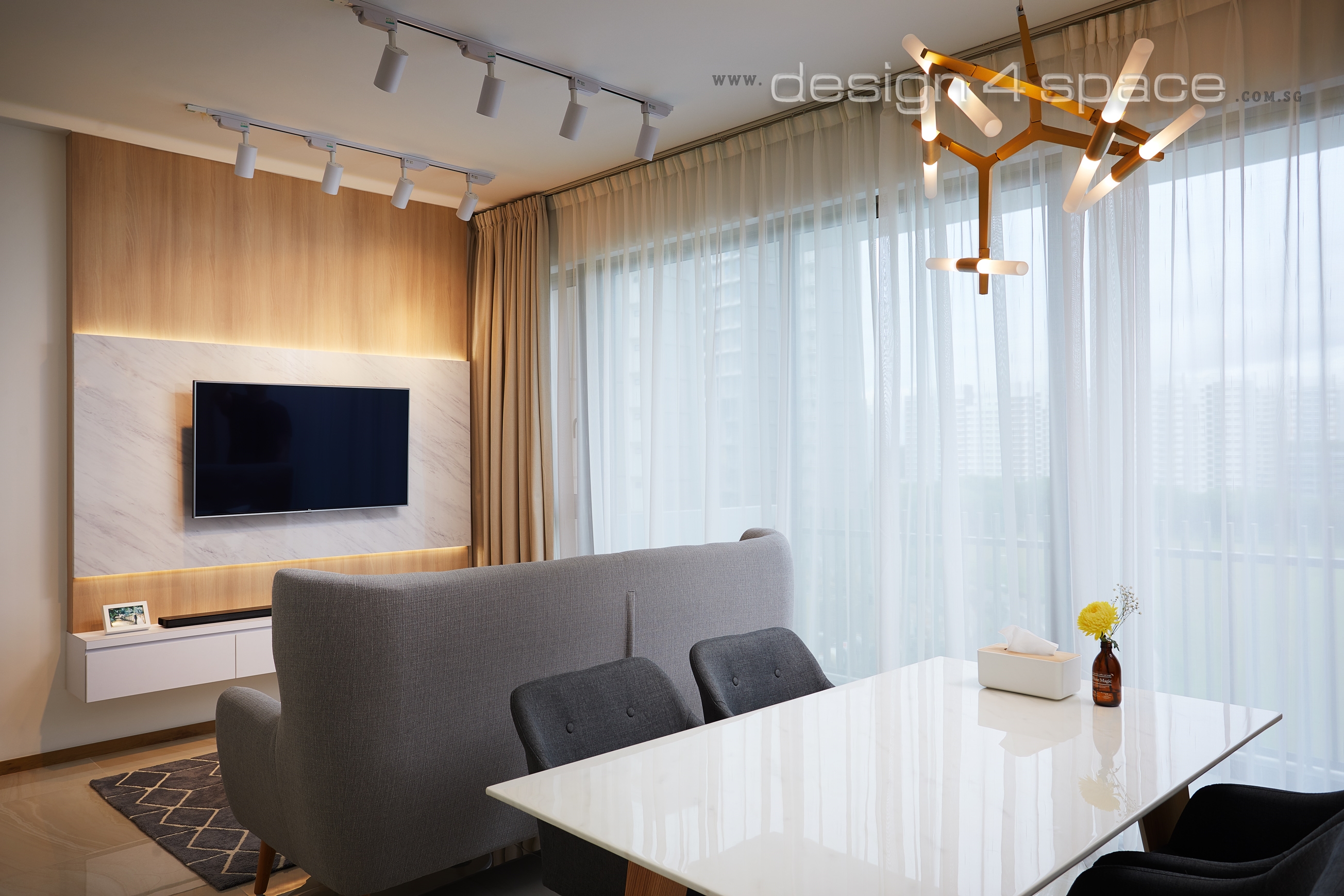 Contemporary, Modern Design - Living Room - Condominium - Design by Design 4 Space Pte Ltd