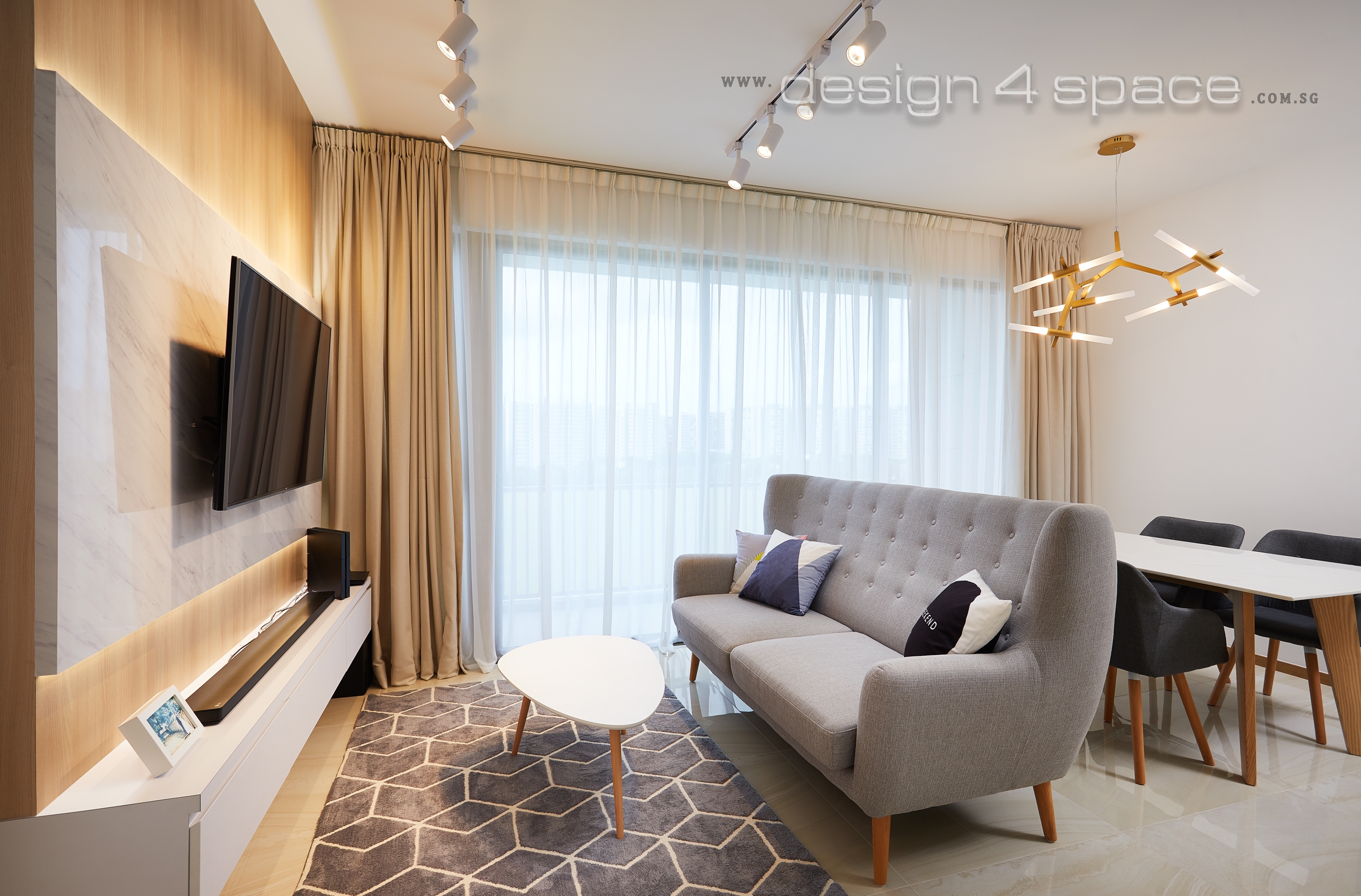 Contemporary, Modern Design - Living Room - Condominium - Design by Design 4 Space Pte Ltd