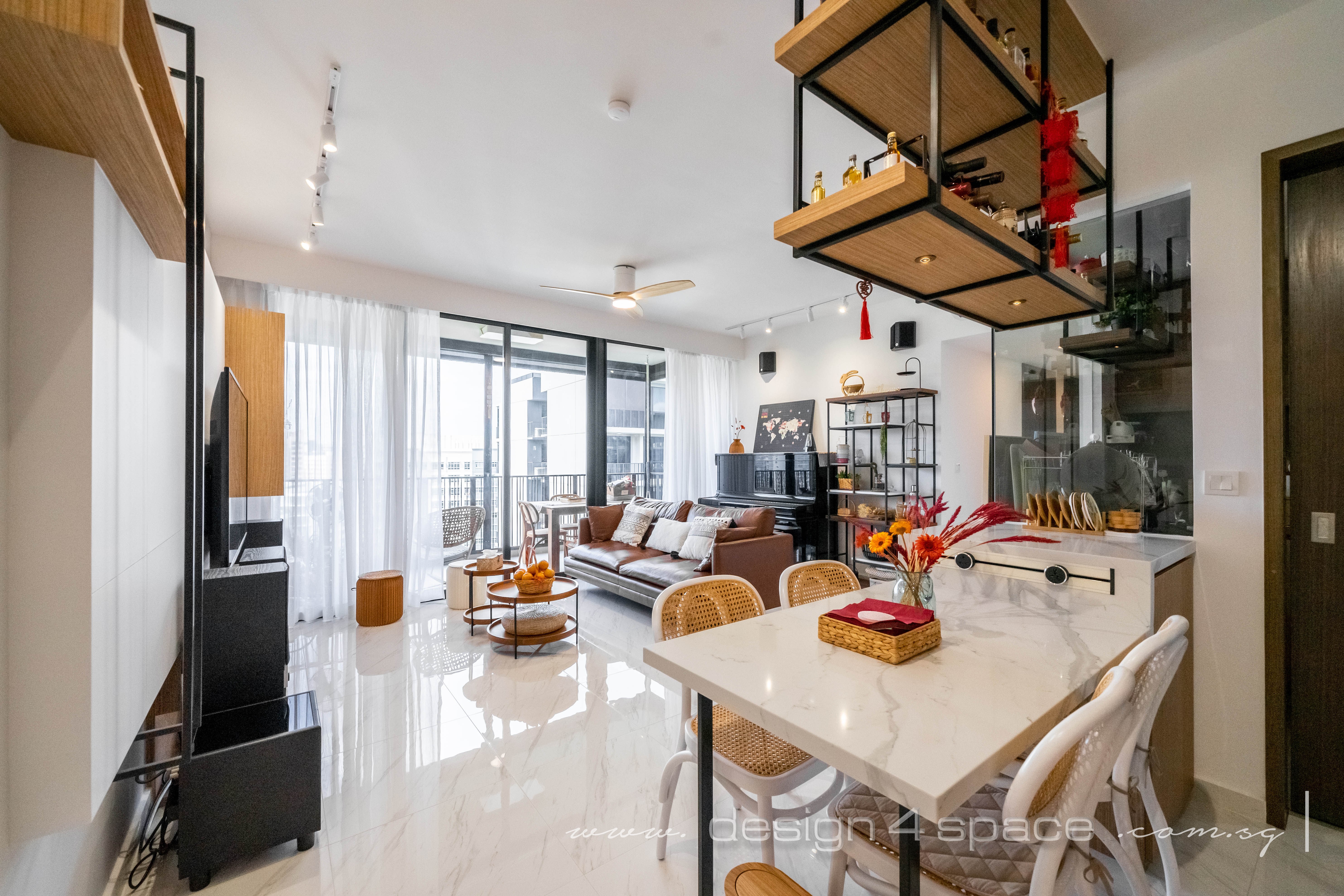 Contemporary, Modern Design - Living Room - Condominium - Design by Design 4 Space Pte Ltd