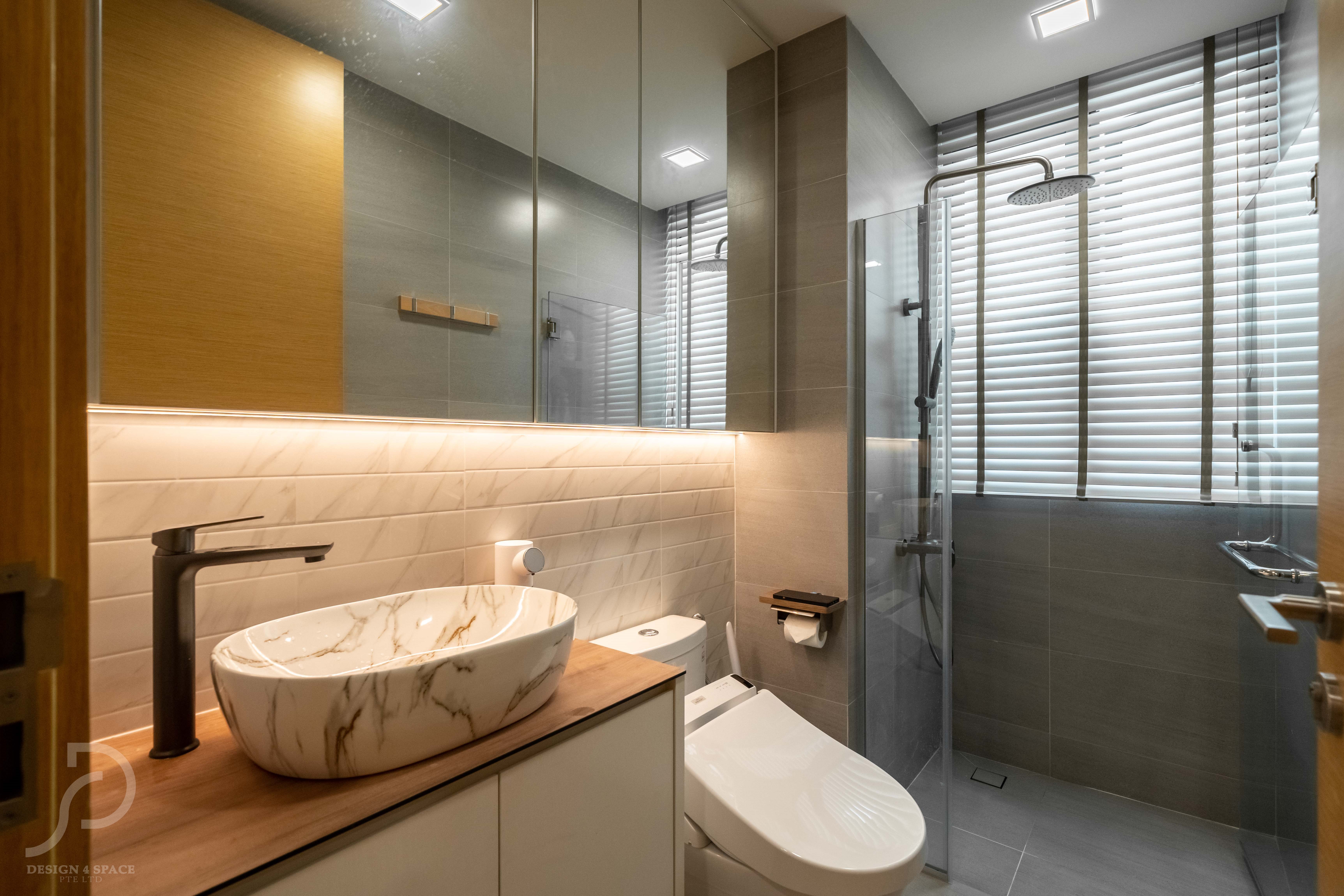 Contemporary, Modern, Scandinavian Design - Bathroom - Condominium - Design by Design 4 Space Pte Ltd