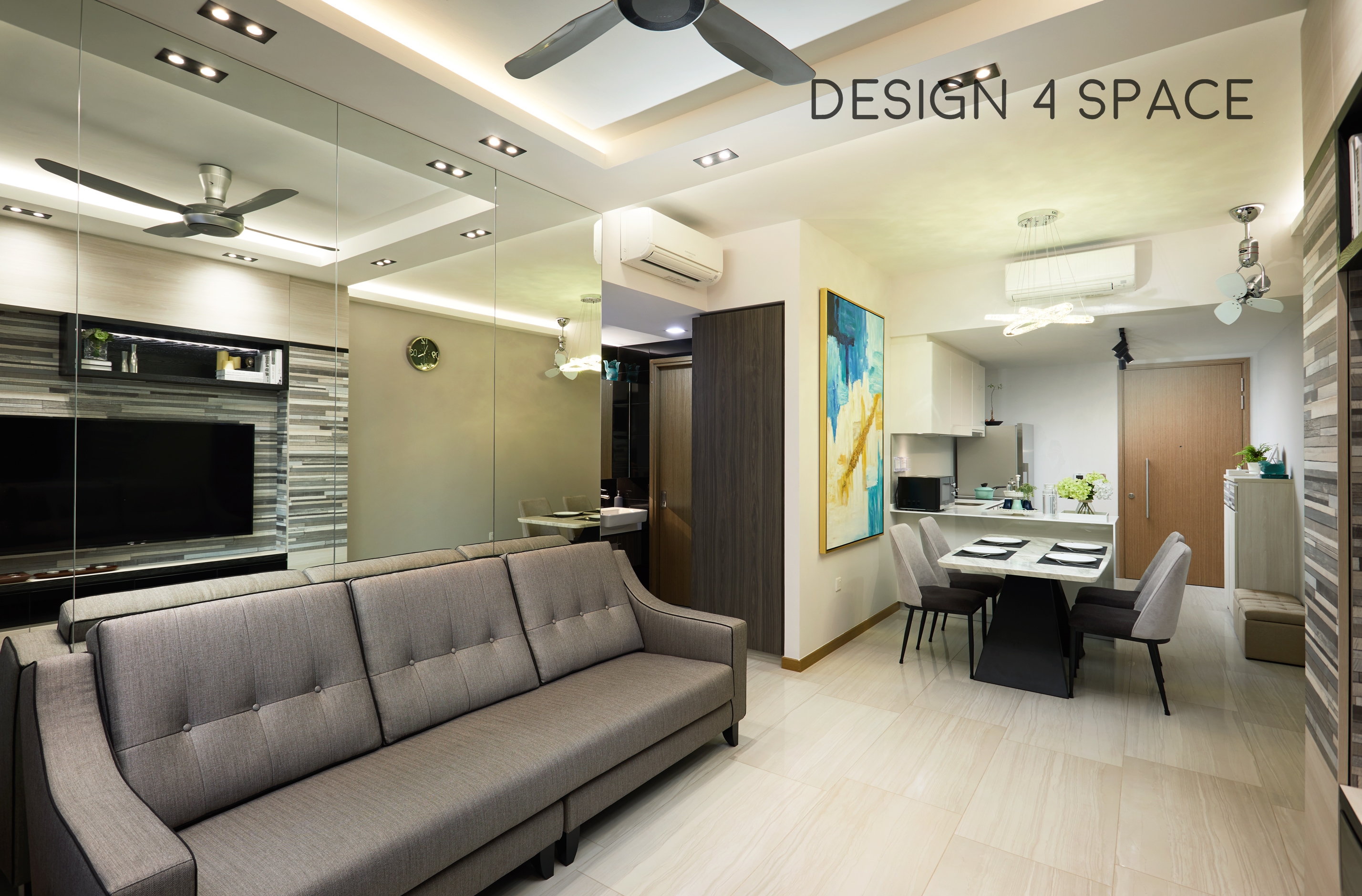 Contemporary, Minimalist, Modern Design - Living Room - Condominium - Design by Design 4 Space Pte Ltd