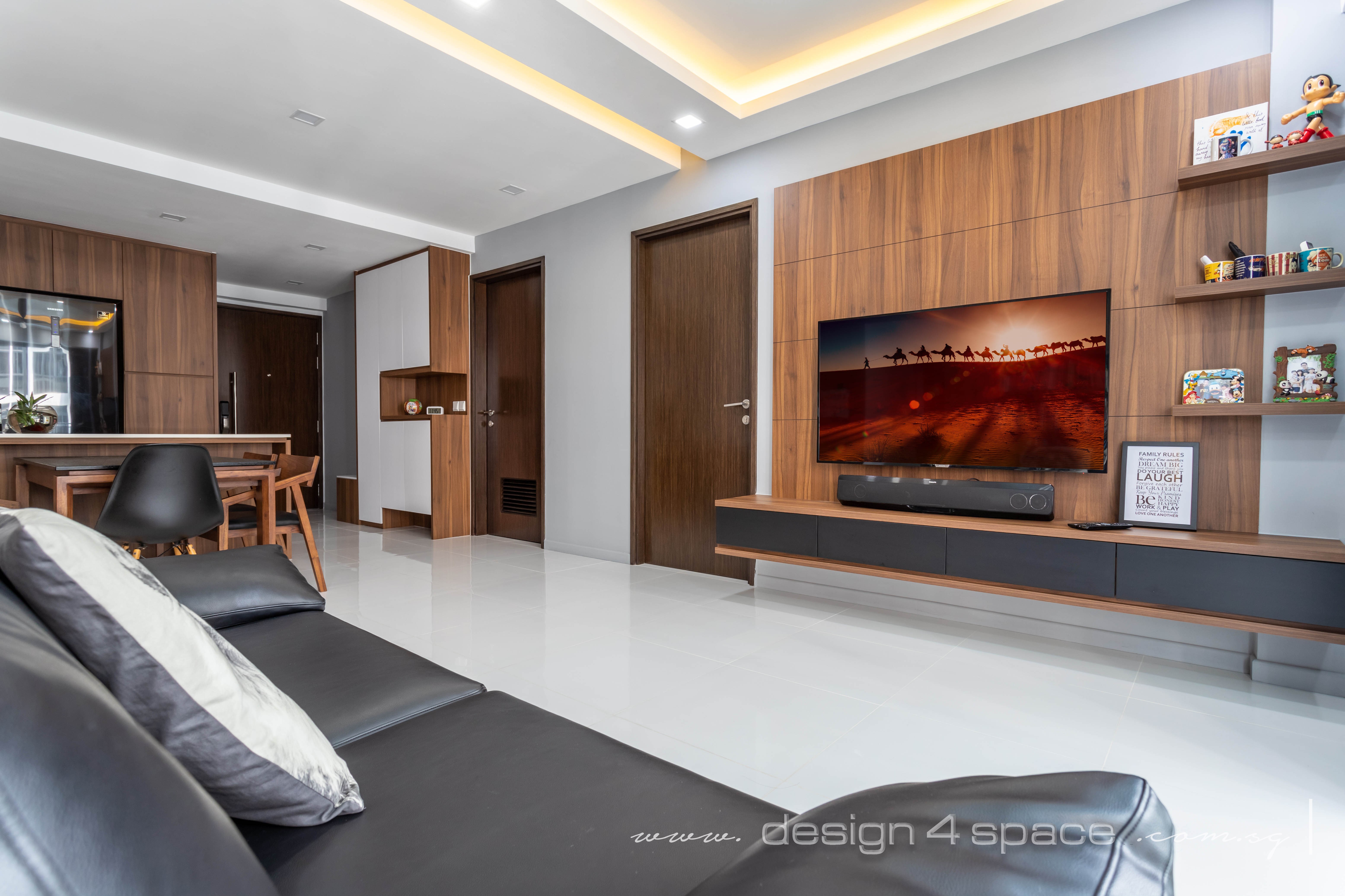 Contemporary Design - Living Room - Condominium - Design by Design 4 Space Pte Ltd