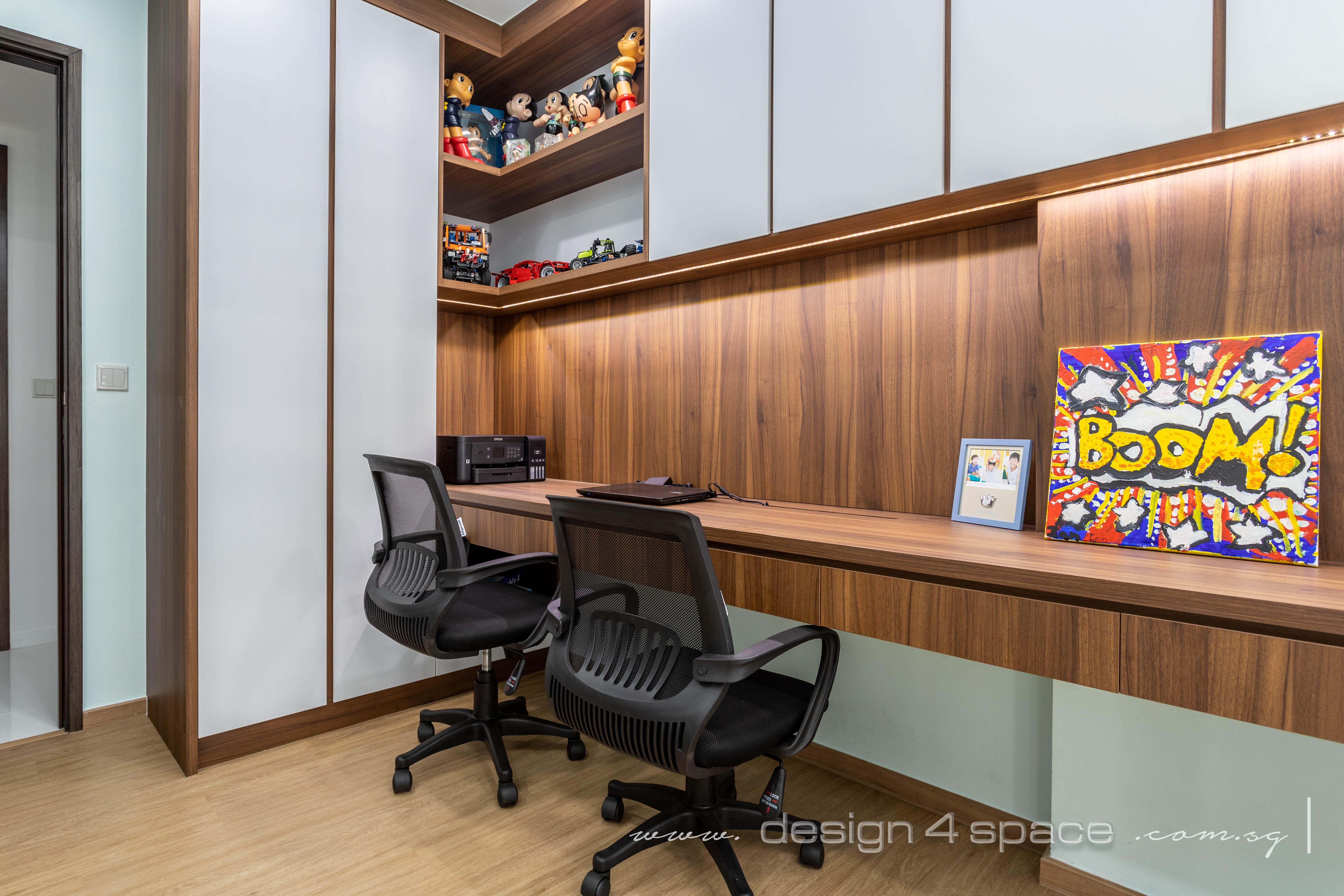 Contemporary Design - Study Room - Condominium - Design by Design 4 Space Pte Ltd