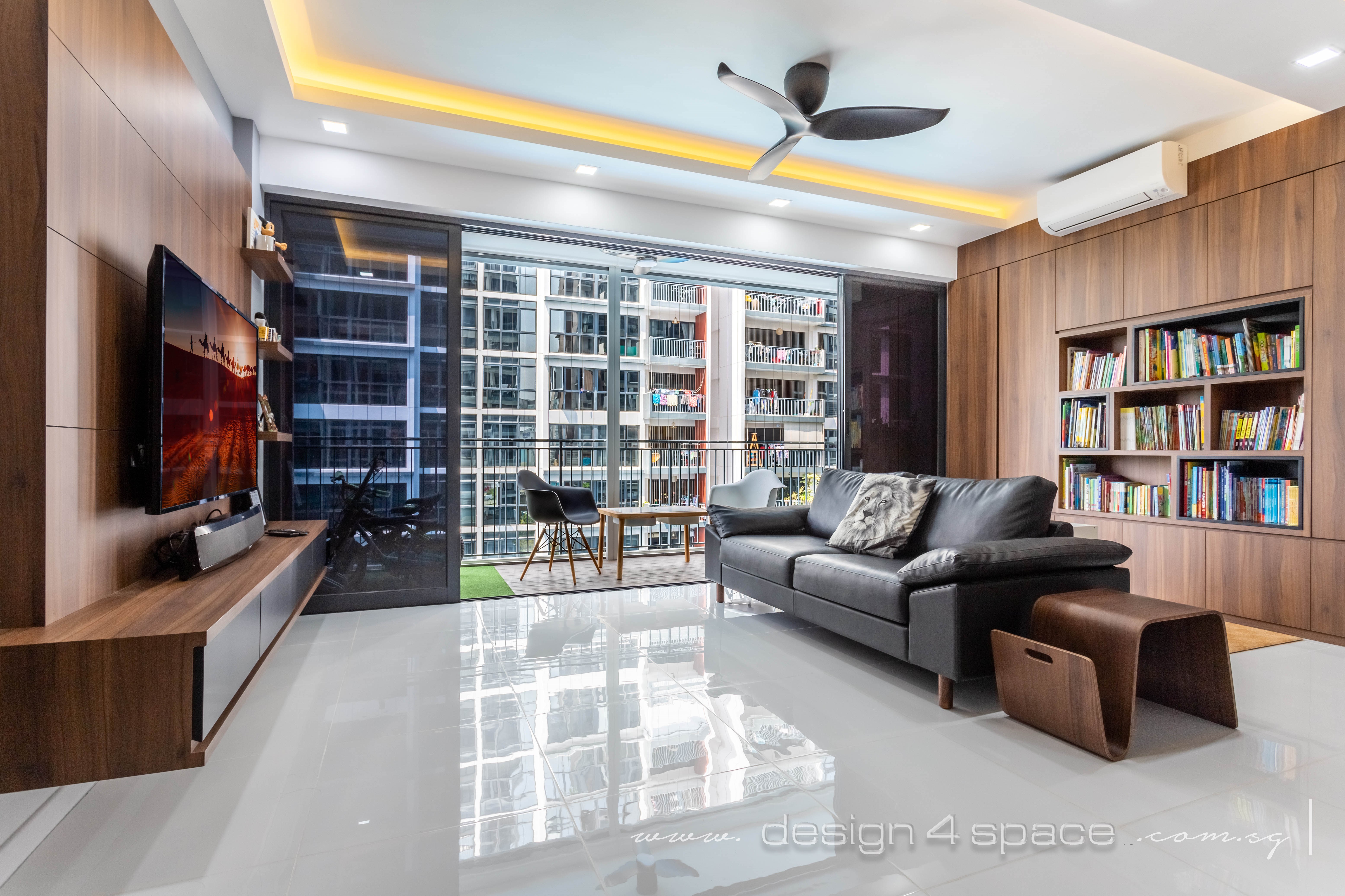 Contemporary Design - Living Room - Condominium - Design by Design 4 Space Pte Ltd