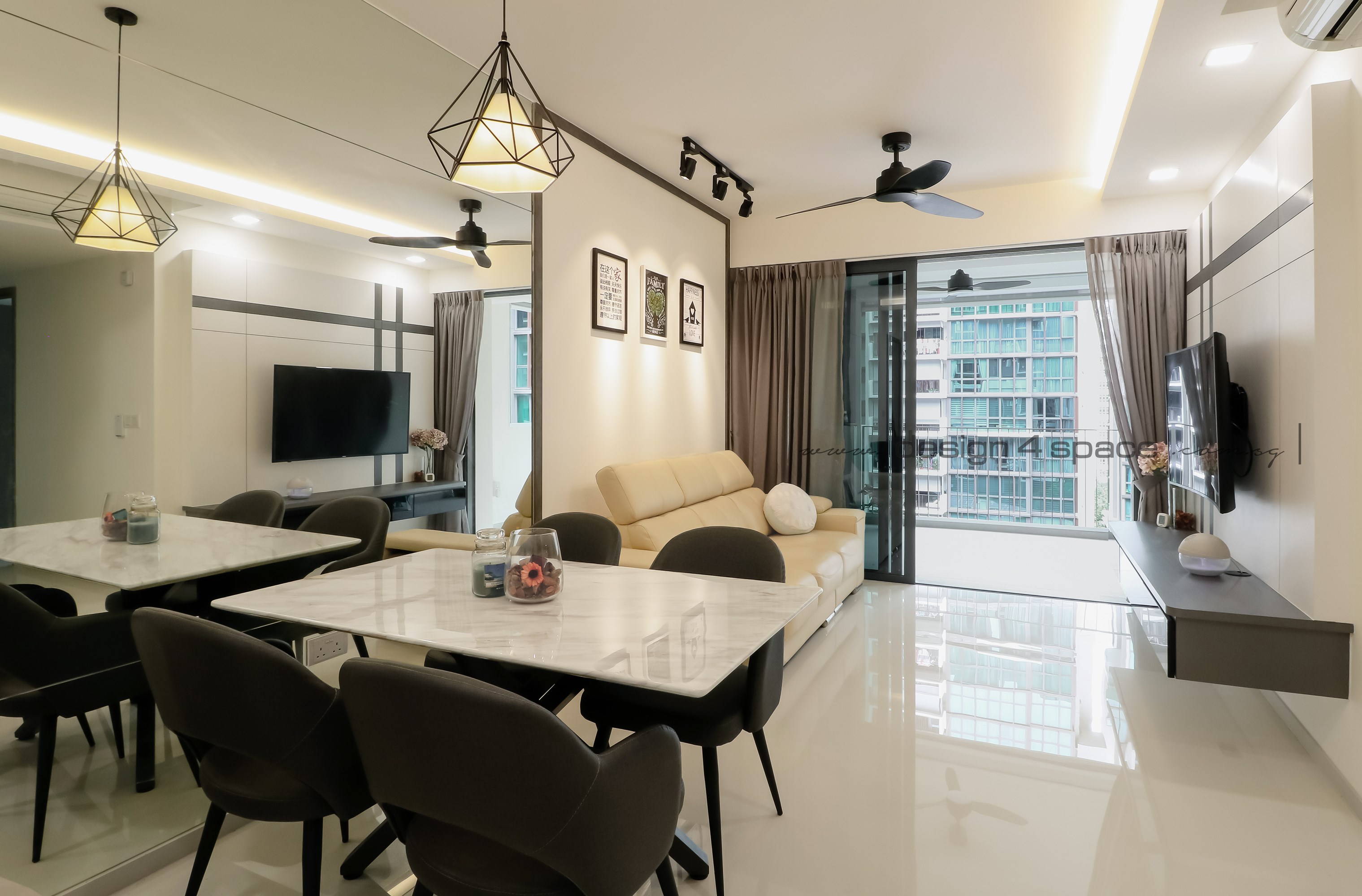 Contemporary, Modern Design - Living Room - Condominium - Design by Design 4 Space Pte Ltd