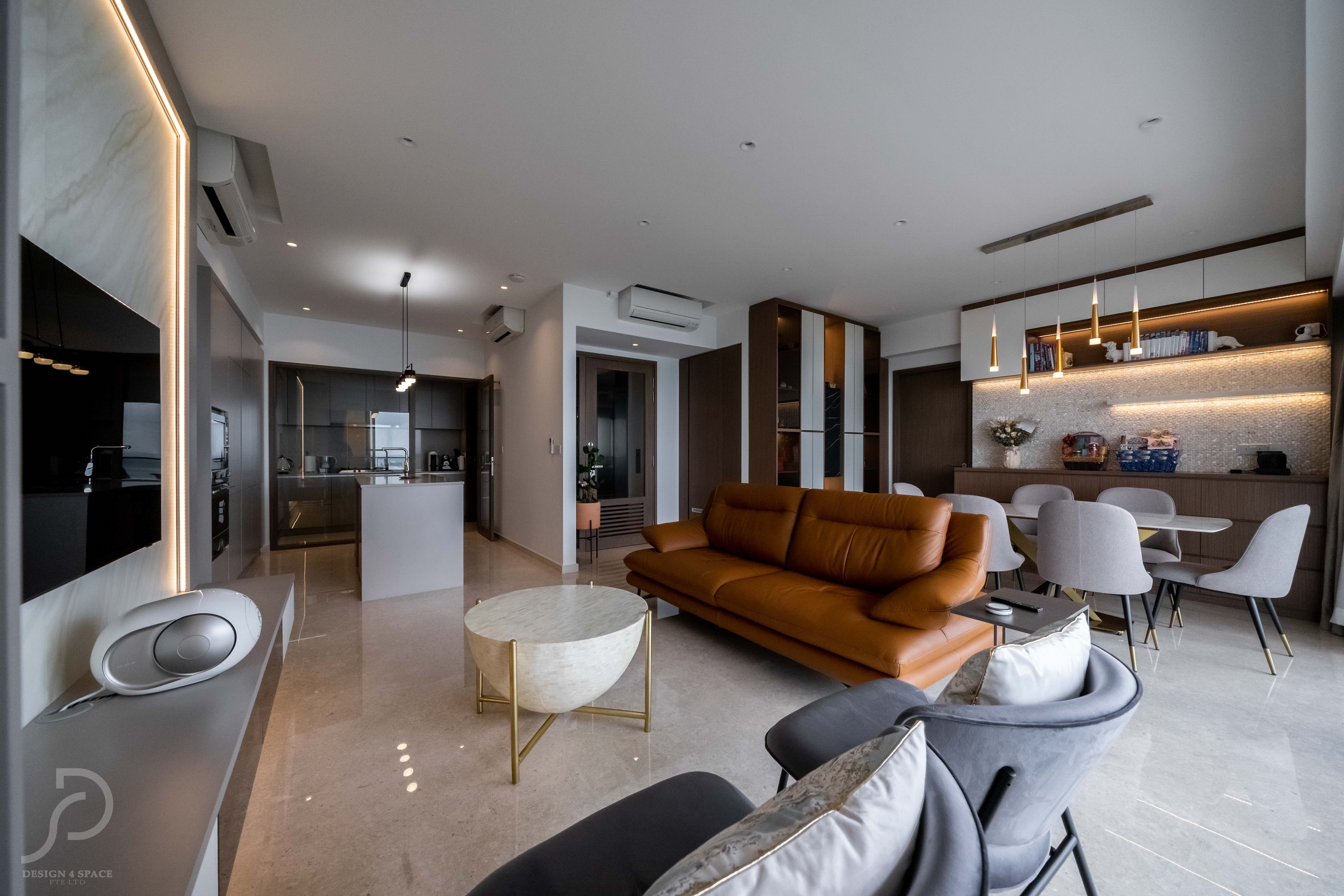 Contemporary, Modern Design - Living Room - Condominium - Design by Design 4 Space Pte Ltd