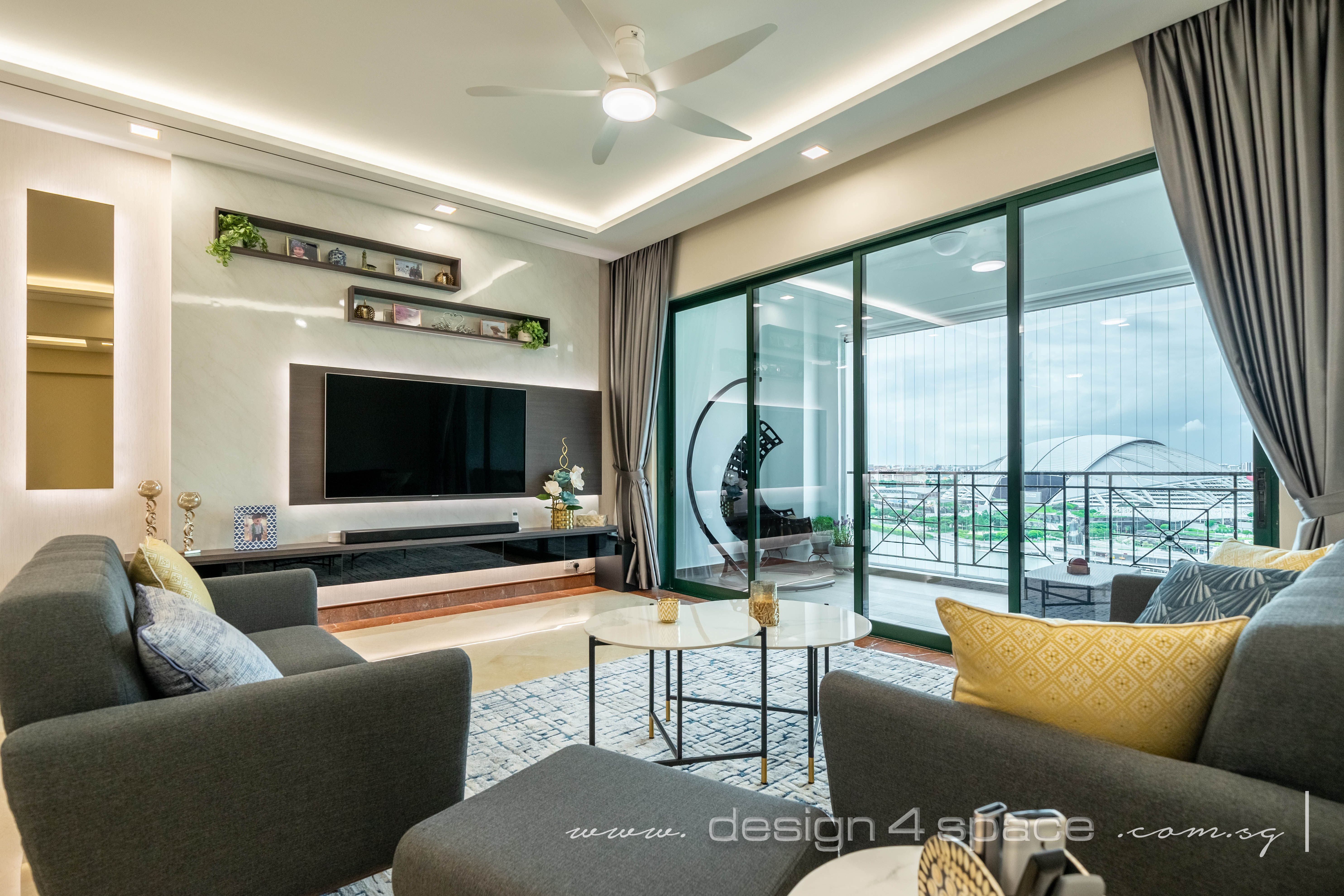 Contemporary Design - Living Room - Condominium - Design by Design 4 Space Pte Ltd